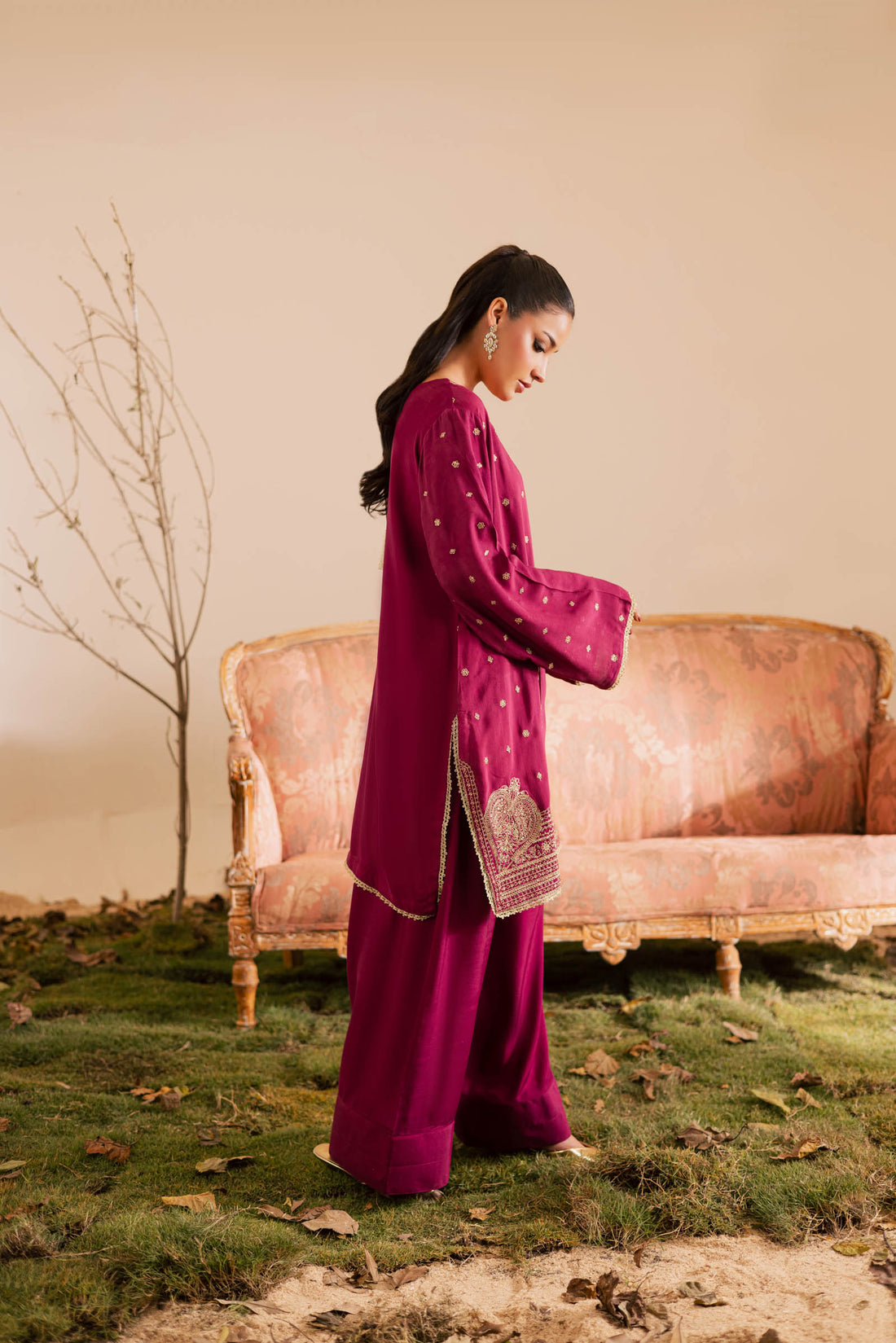 2PC Luxury Embroidered Dress- RSDP13