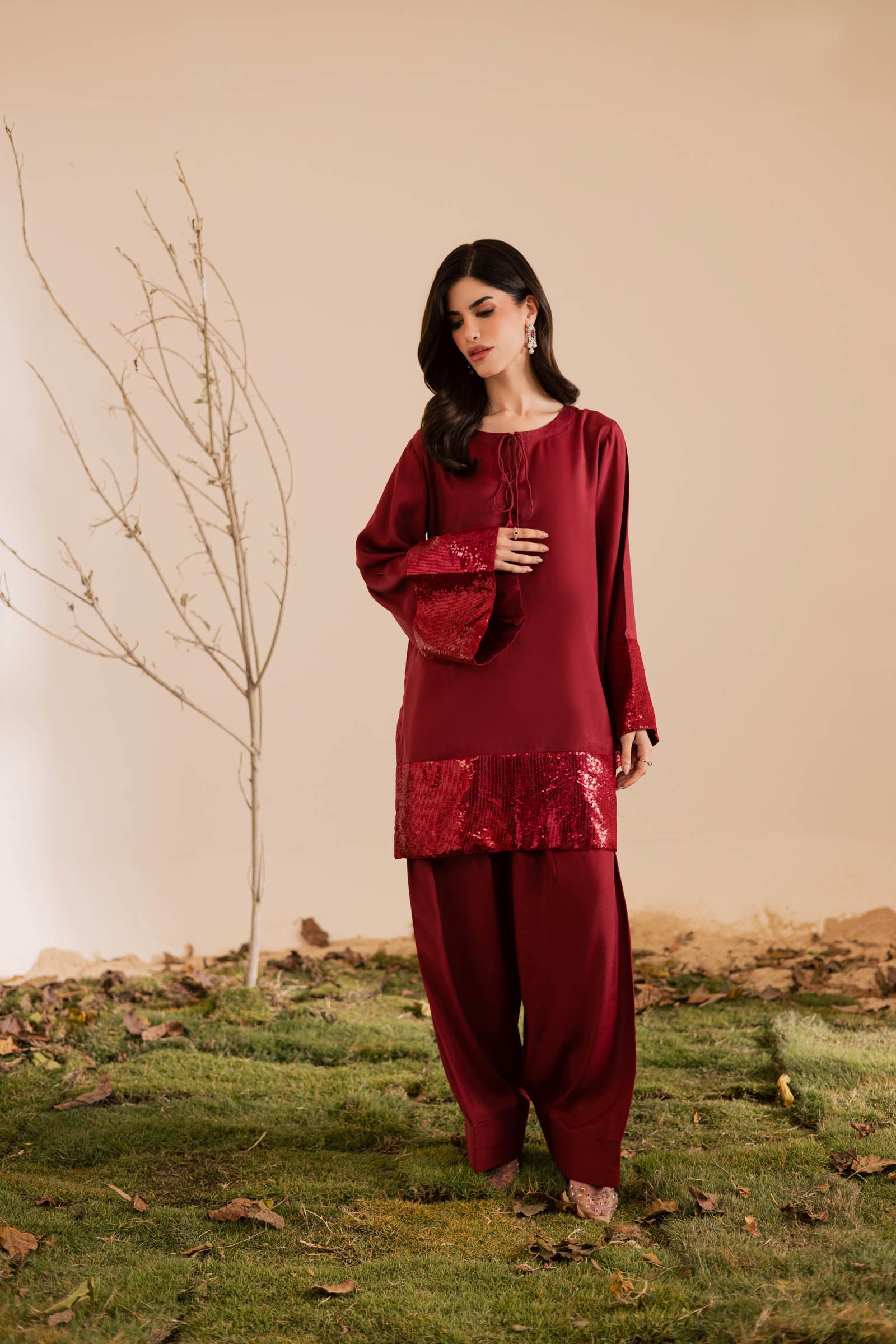 2PC Luxury Embroidered Dress- RSR17