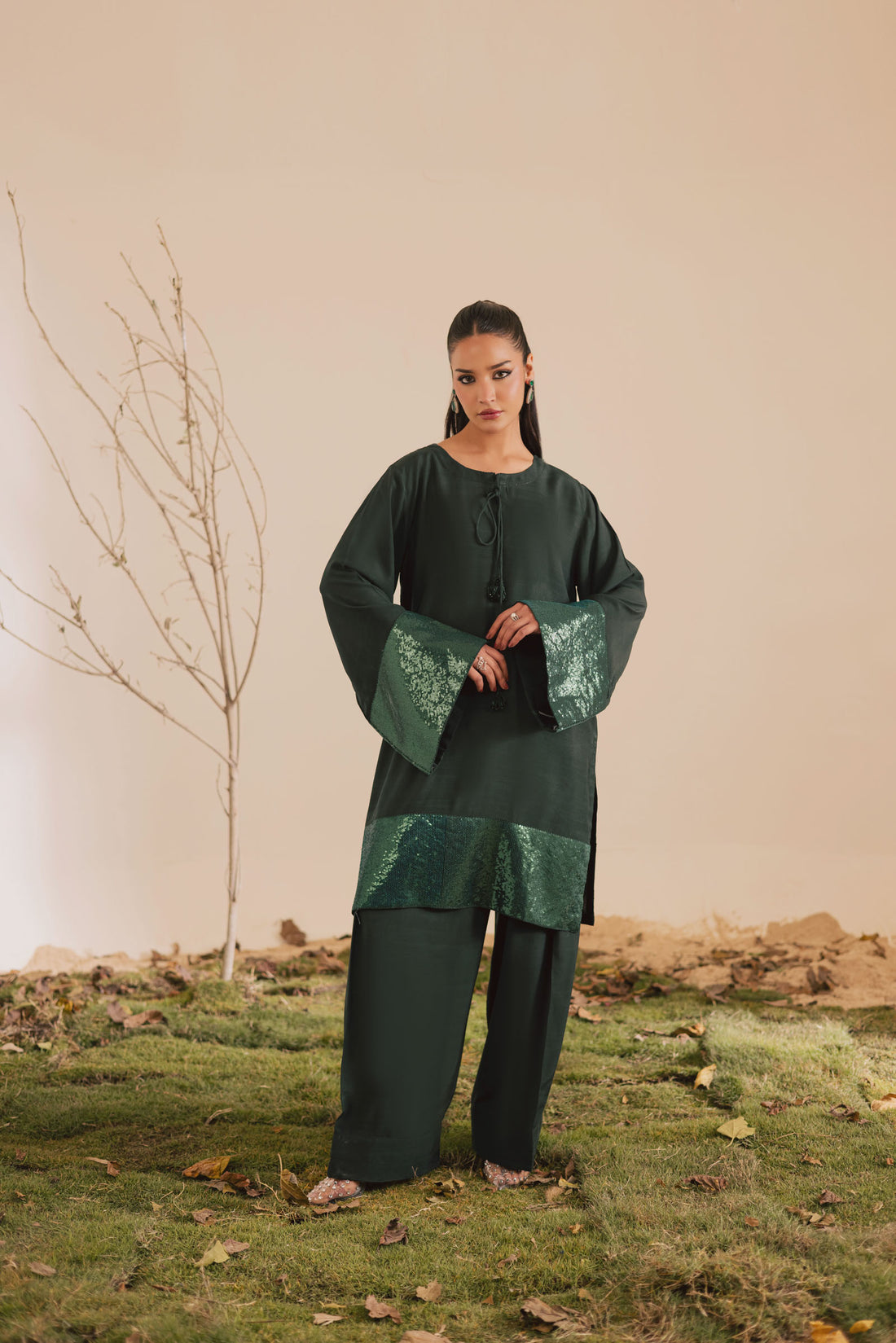 2PC Luxury Embroidered Dress- RSBG18