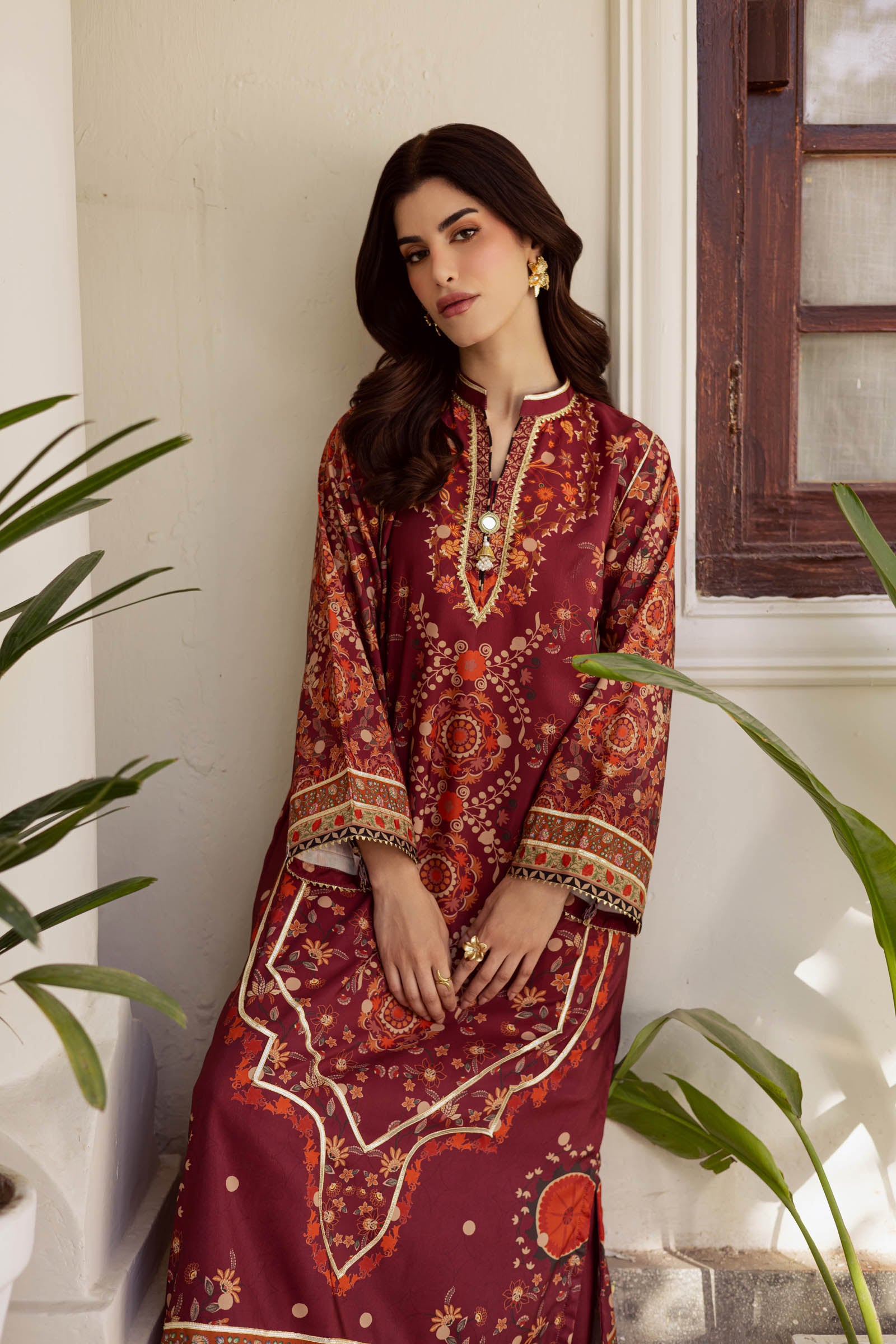 2PC Luxury Printed Pret- LP01