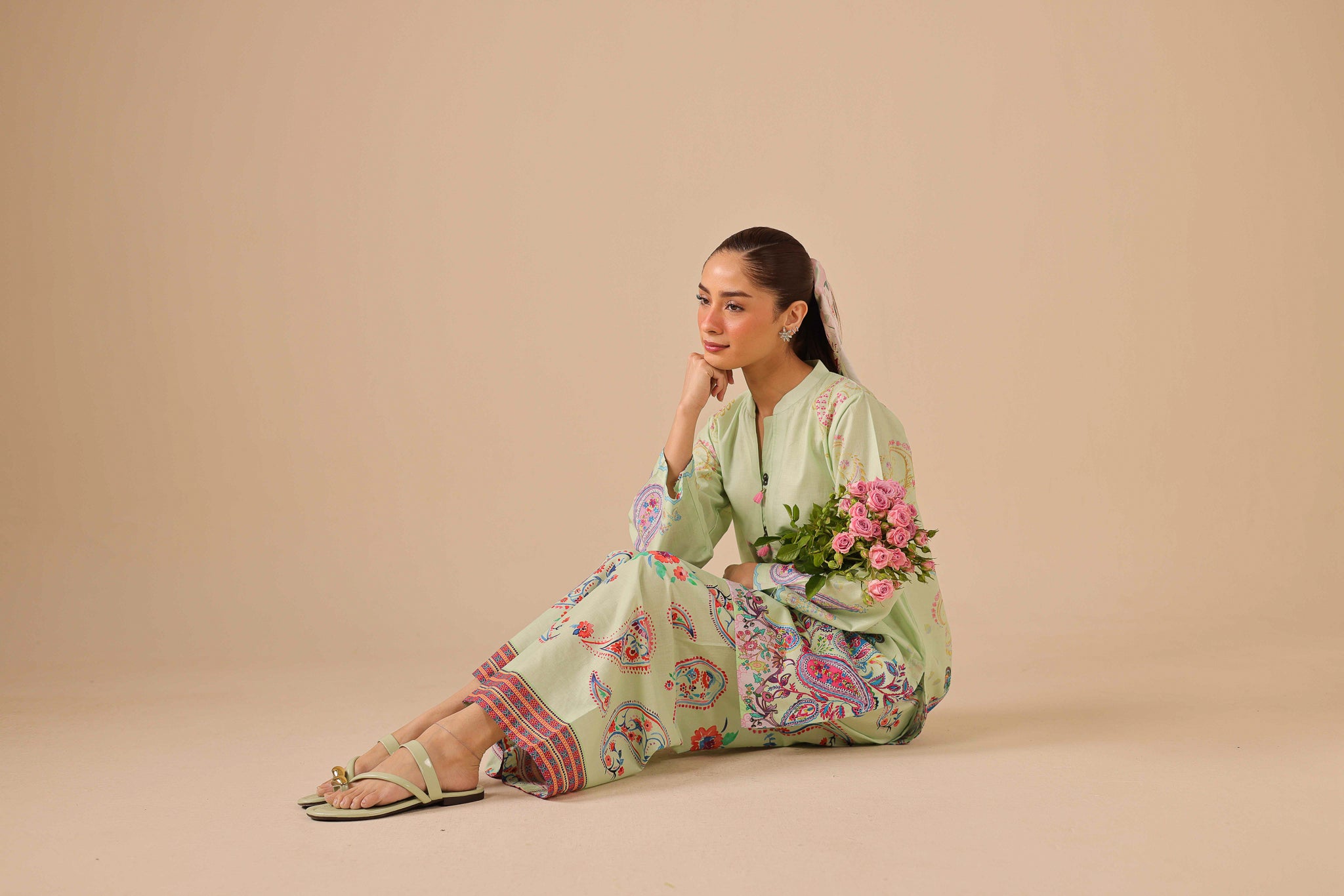 2PC Summer Lawn Dress - 44243