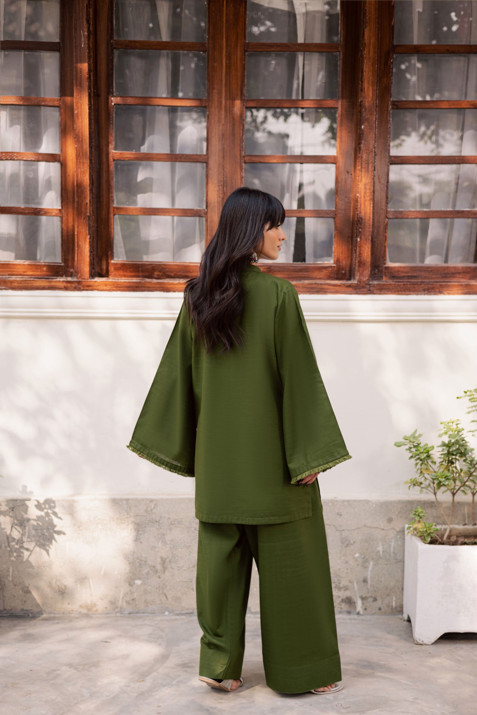 2 PC Khaddar Solid FSK 03 – Olive Green