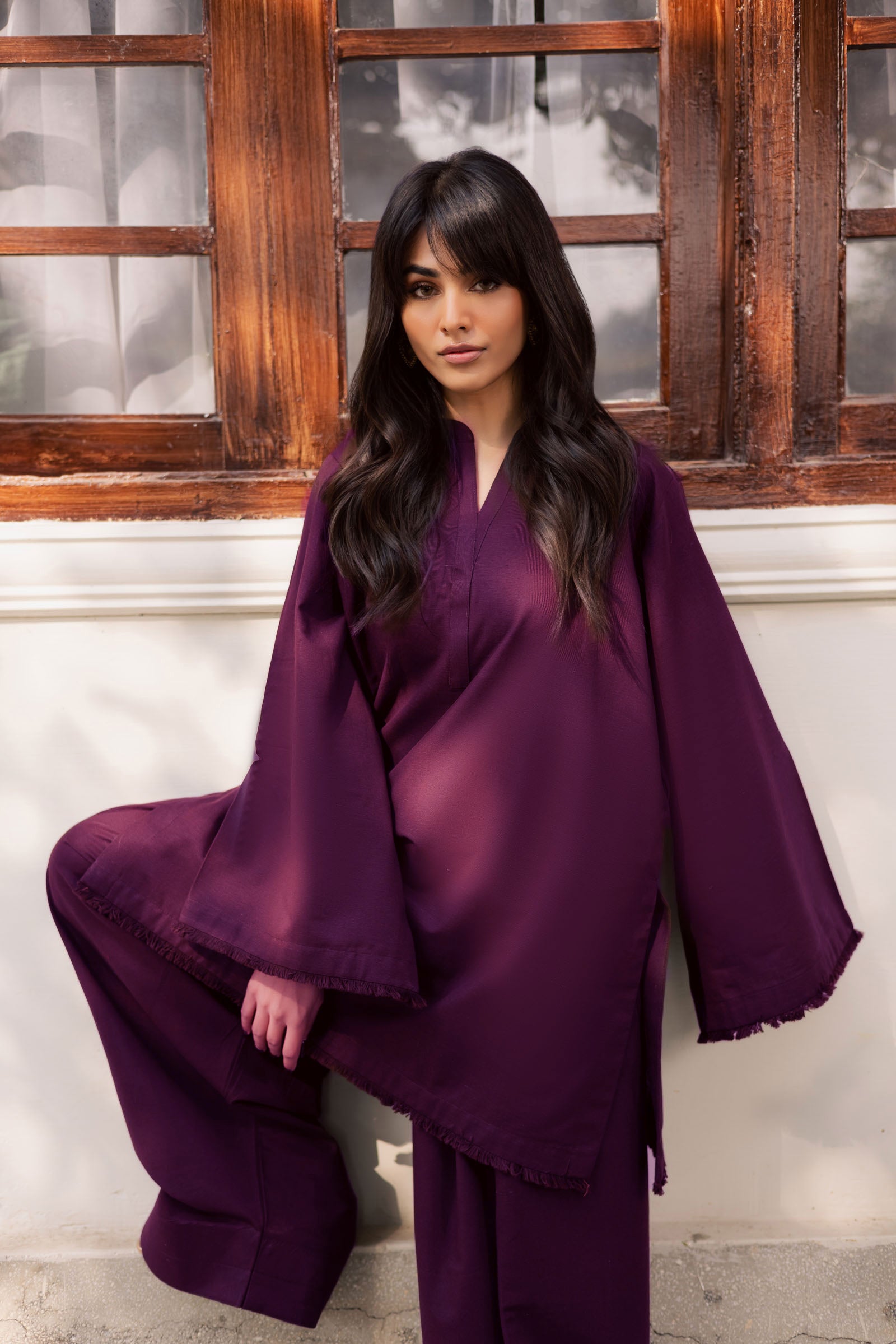 2 PC Khaddar Solid FSK 03 – Dark Plum