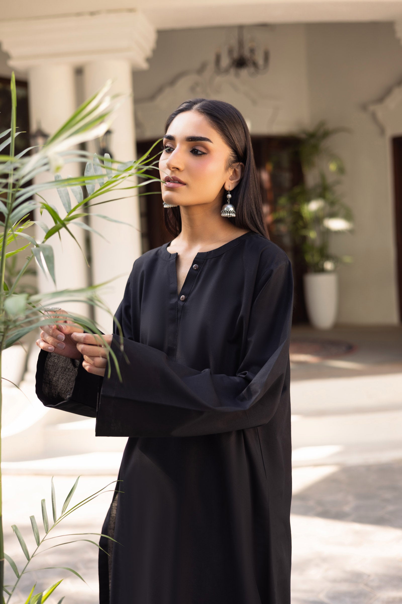 2 PC Khaddar Solid PSK 01 - Black