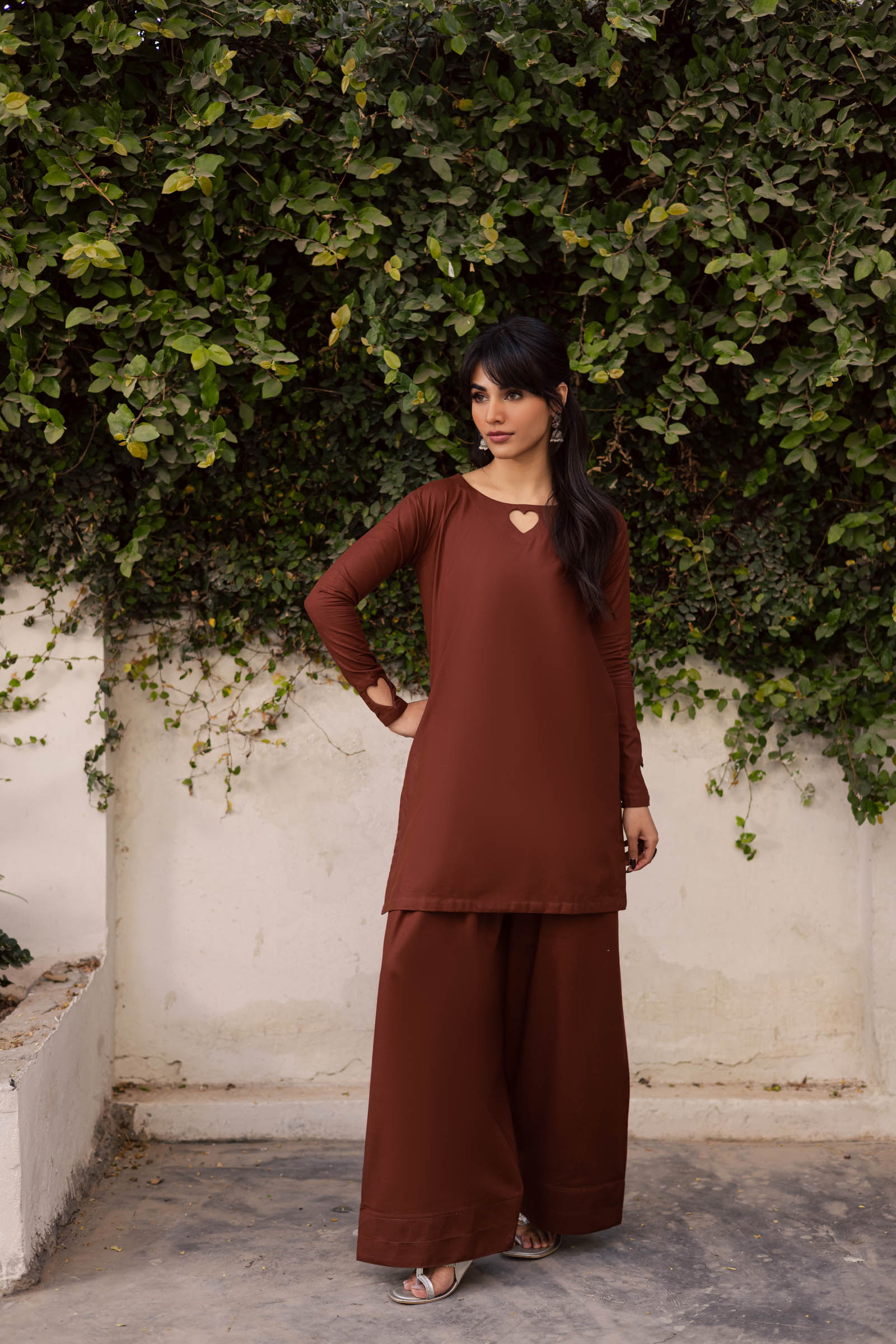 2PC Khaddar Solid HSK 06 – Chocolate Brown