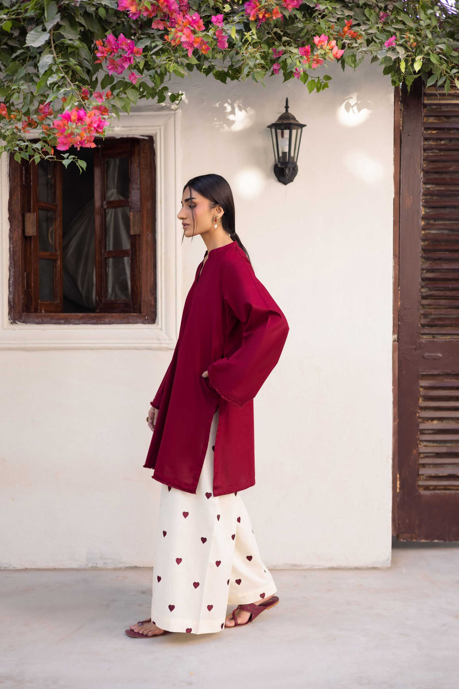 2PC Embroidered Khaddar MSK 05 – Maroon