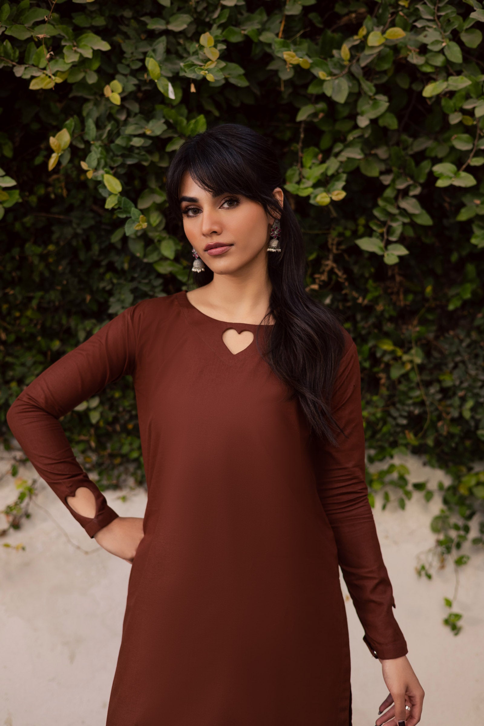 2PC Khaddar Solid HSK 06 – Chocolate Brown
