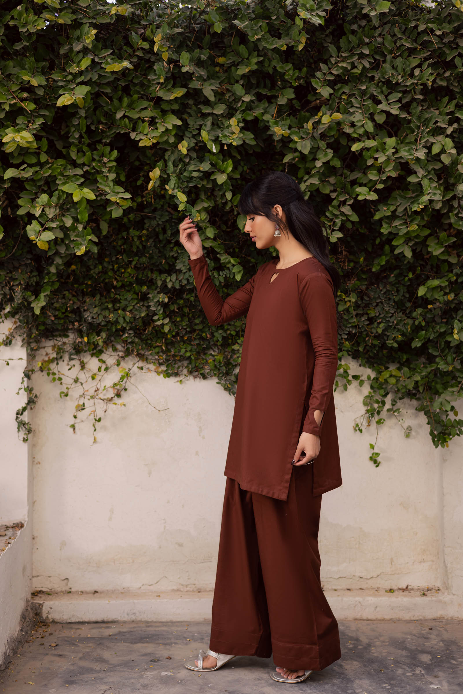 2PC Khaddar Solid HSK 06 – Chocolate Brown