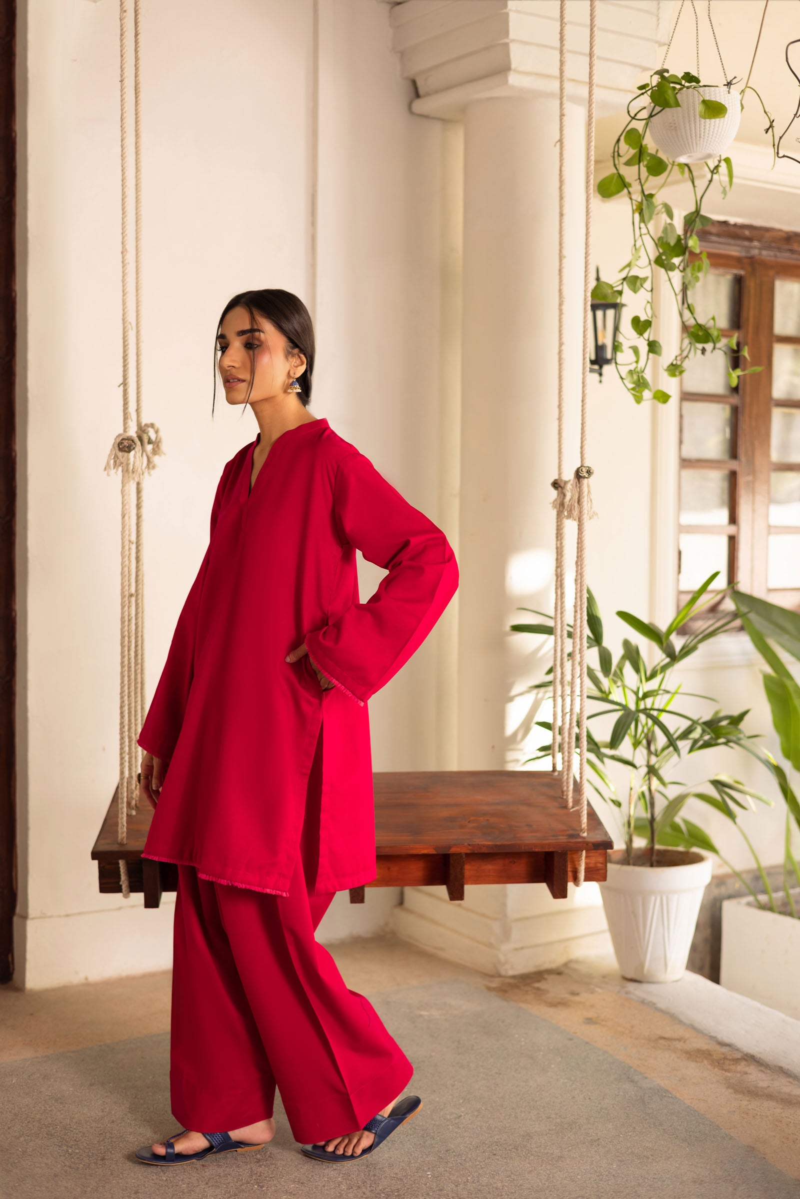 2 PC Khaddar Solid FSK 03 – Shocking Pink