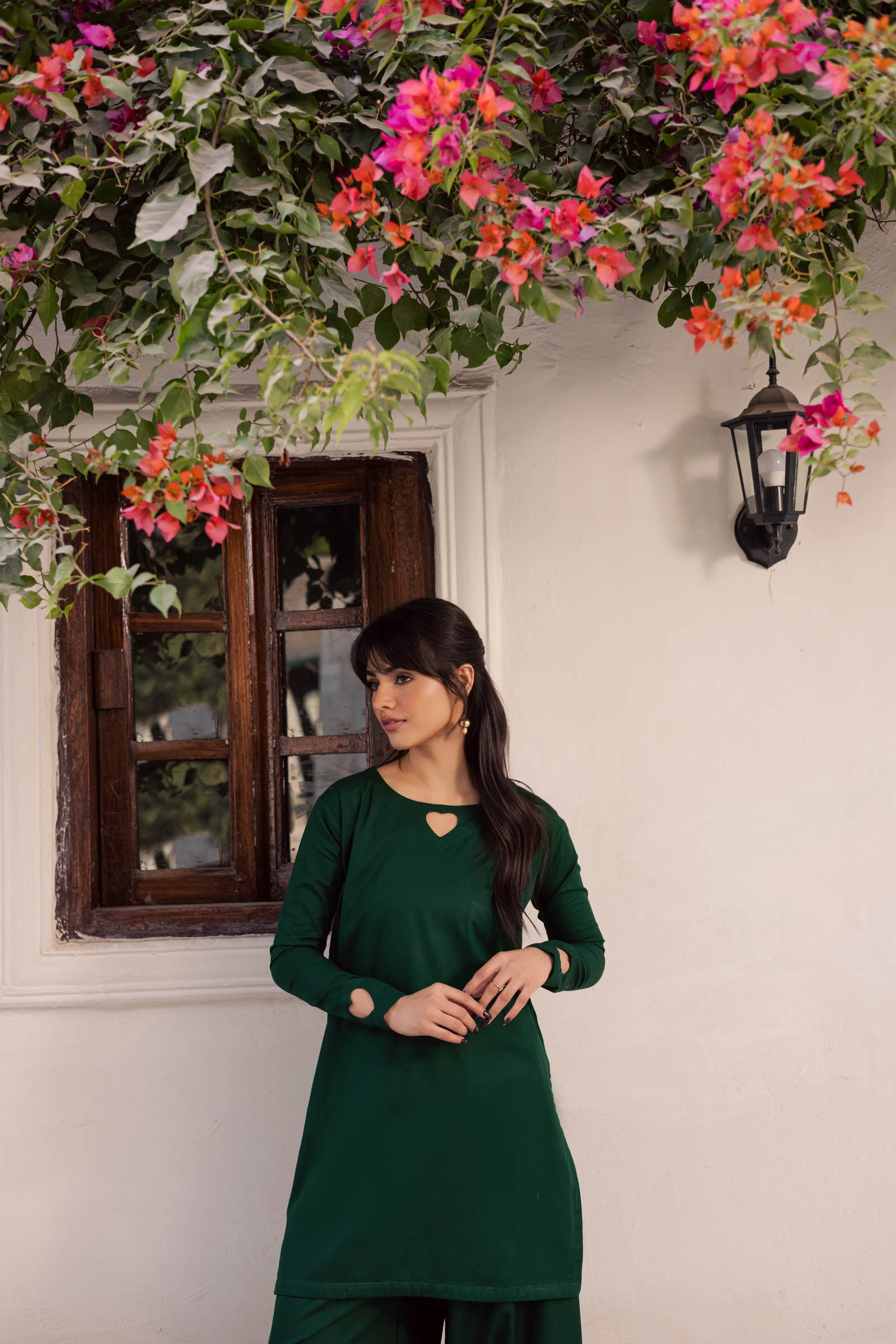 2PC Khaddar Solid HSK 06 – Bottle Green