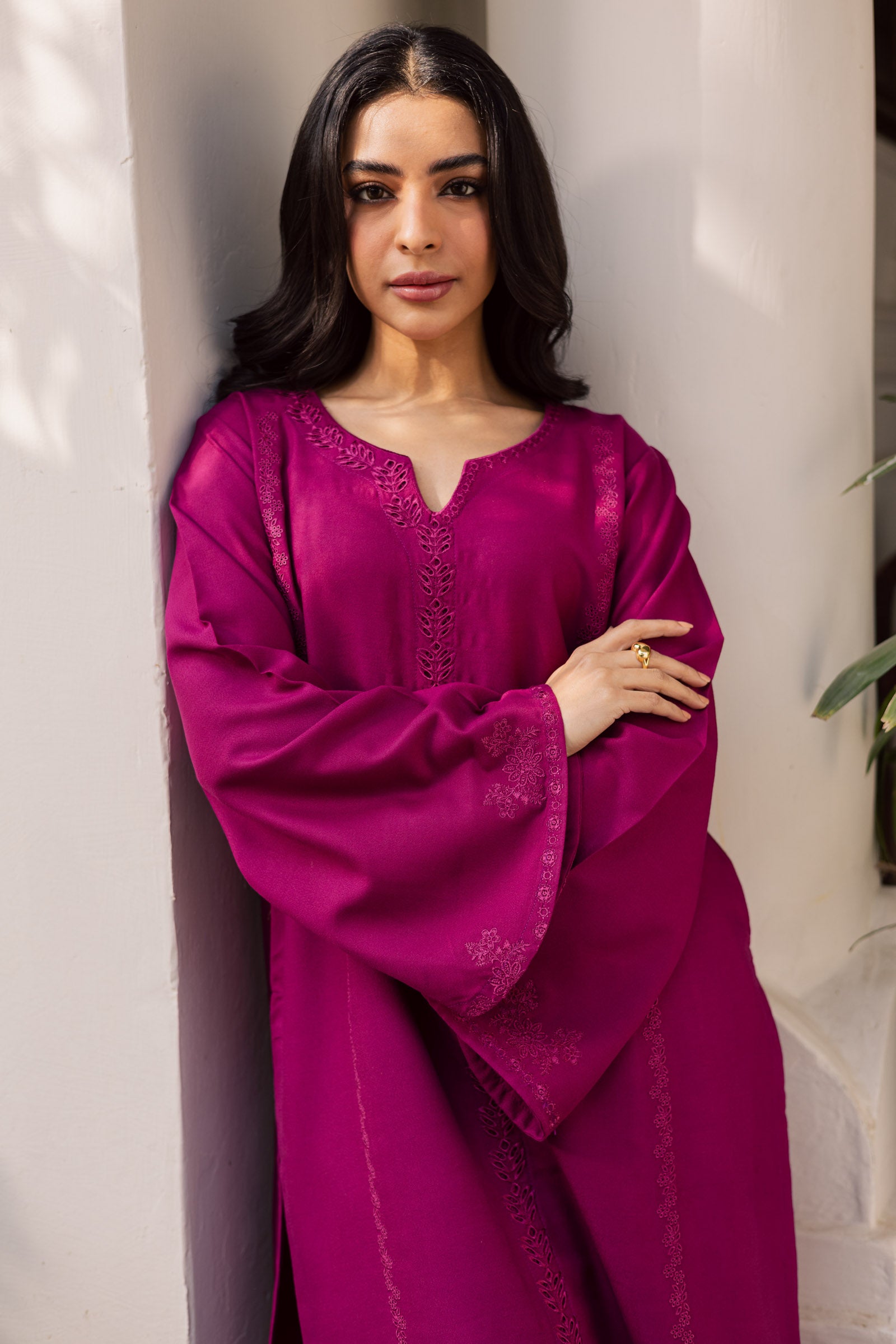 2PC Winter Embroidered Dress - 1200