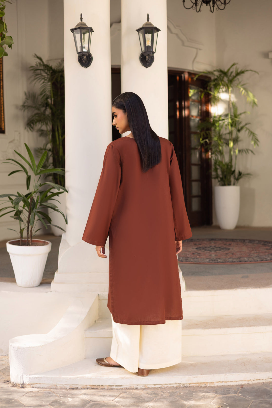 2 PC Khaddar Solid CSK 02 - Chocolate Brown