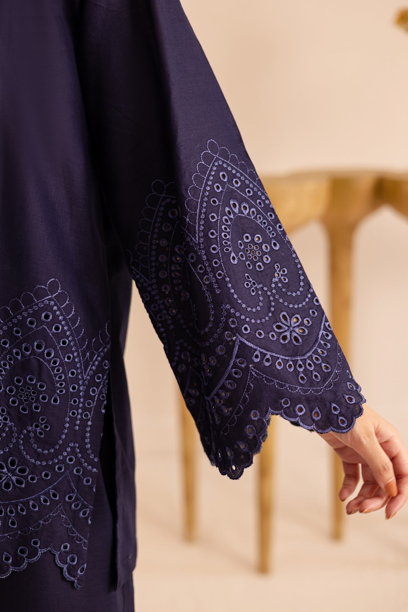 Schiffli Embroidered Co-Ord - 1153