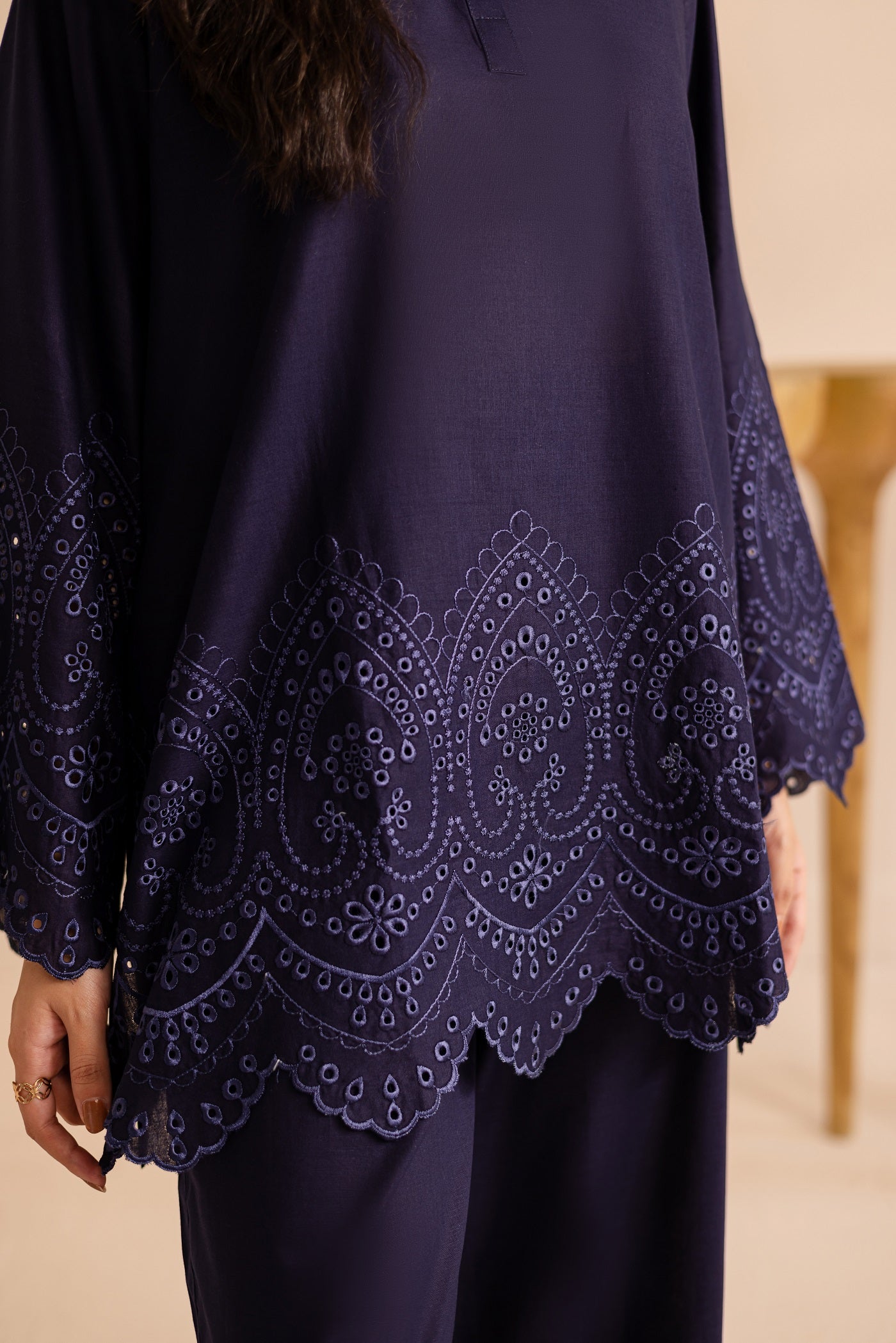 Schiffli Embroidered Co-Ord - 1153
