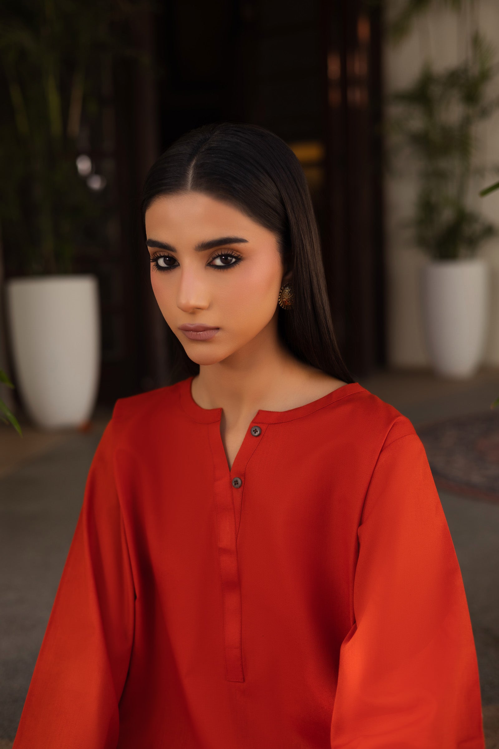 2 PC Khaddar Solid PSK 01 - Rust