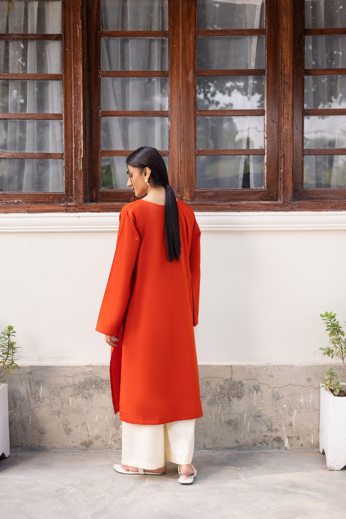 2 PC Khaddar Solid CSK 02 - Rust