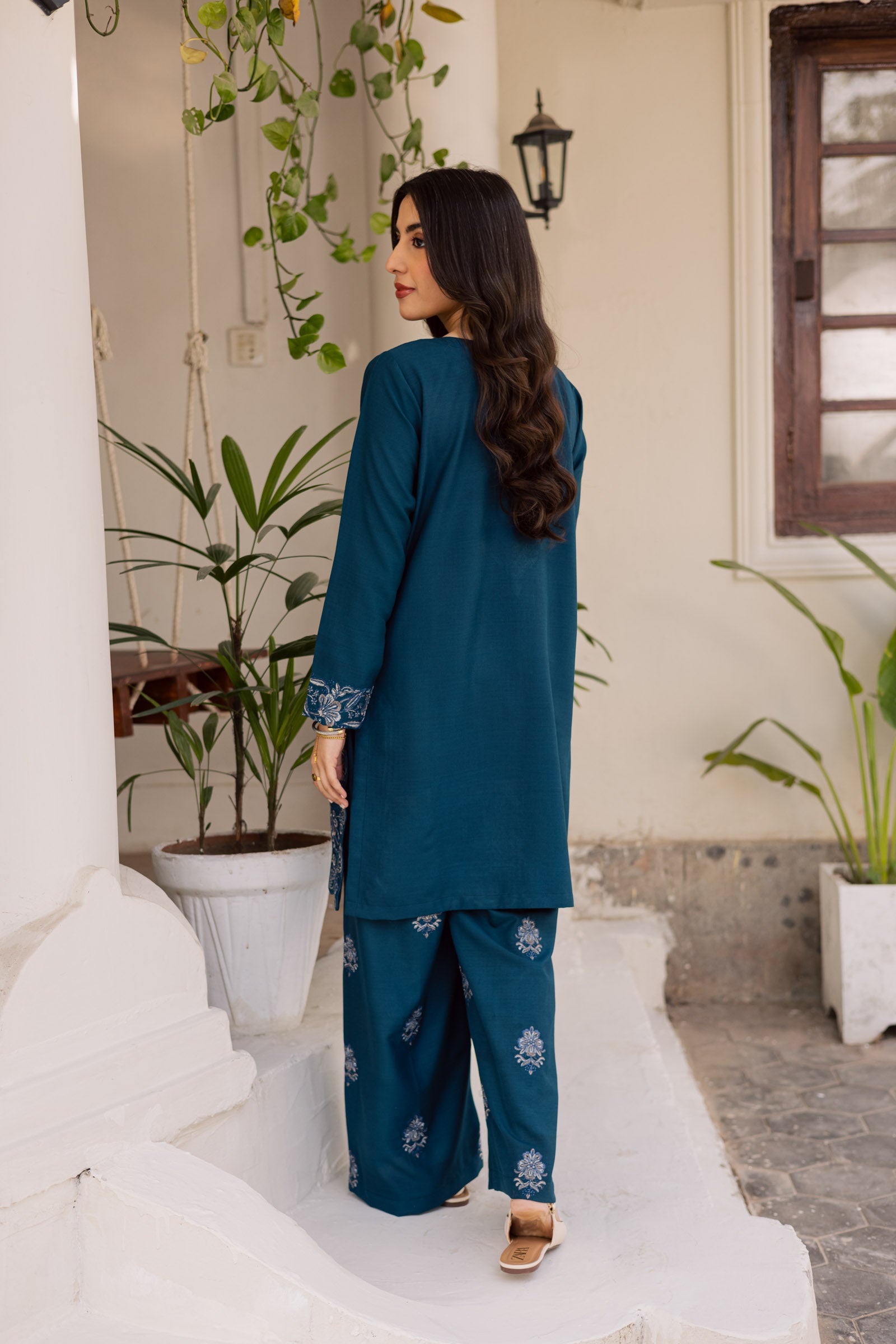 2PC Winter Embroidered Dress - 1188