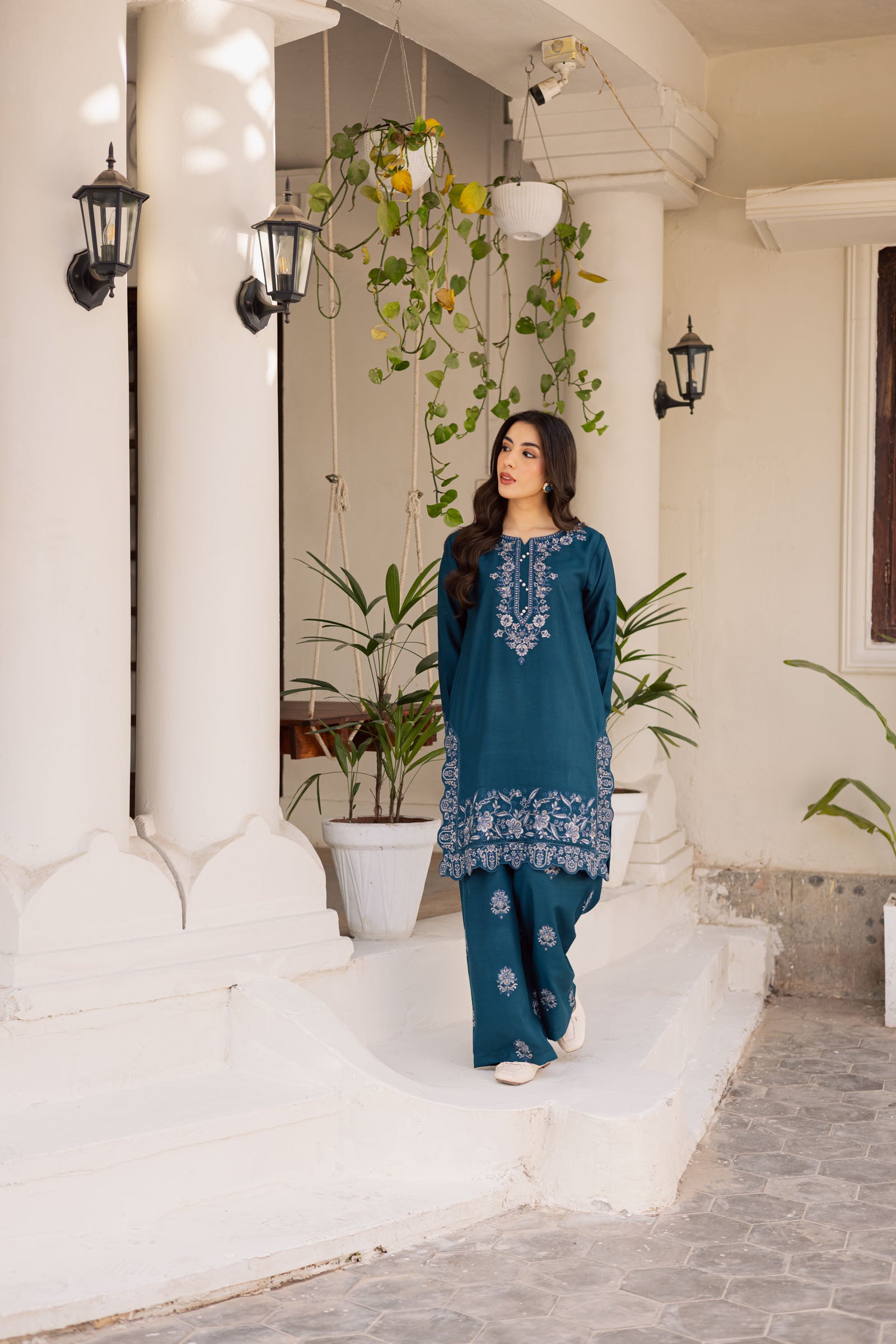 2PC Winter Embroidered Dress - 1188