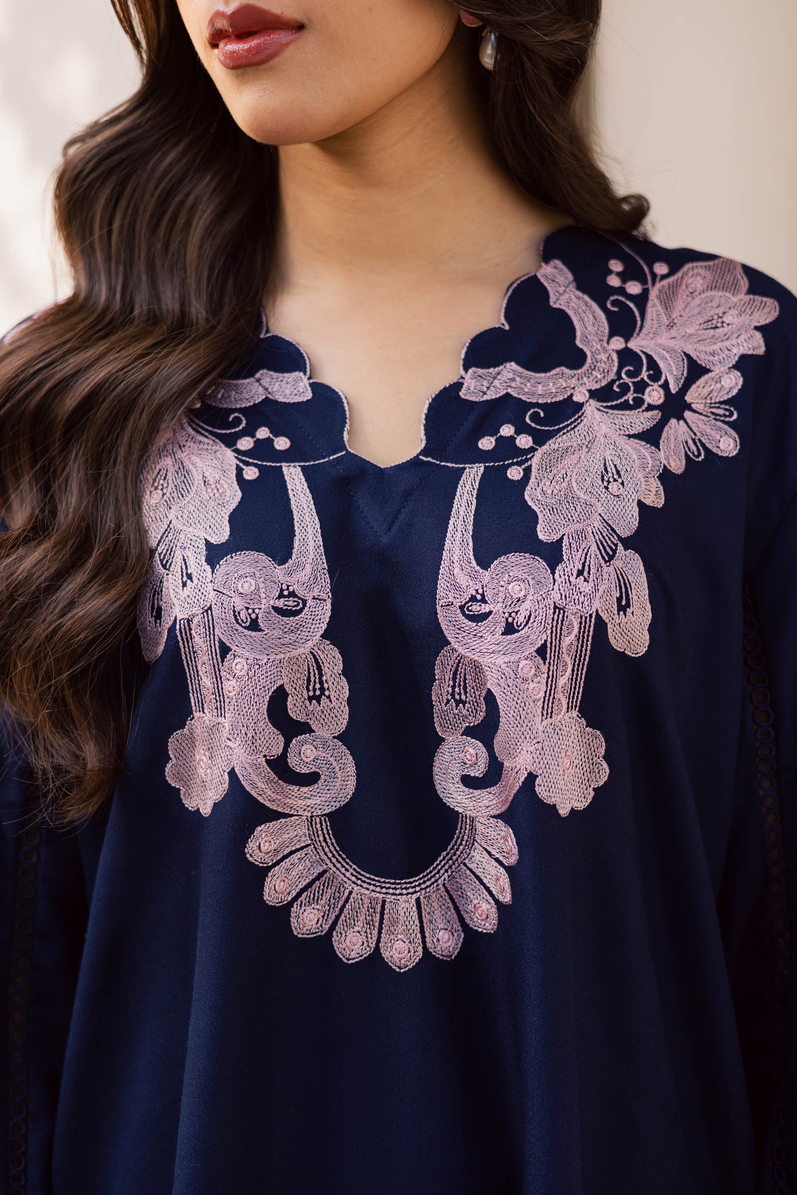 2PC Winter Embroidered Dress - 1190