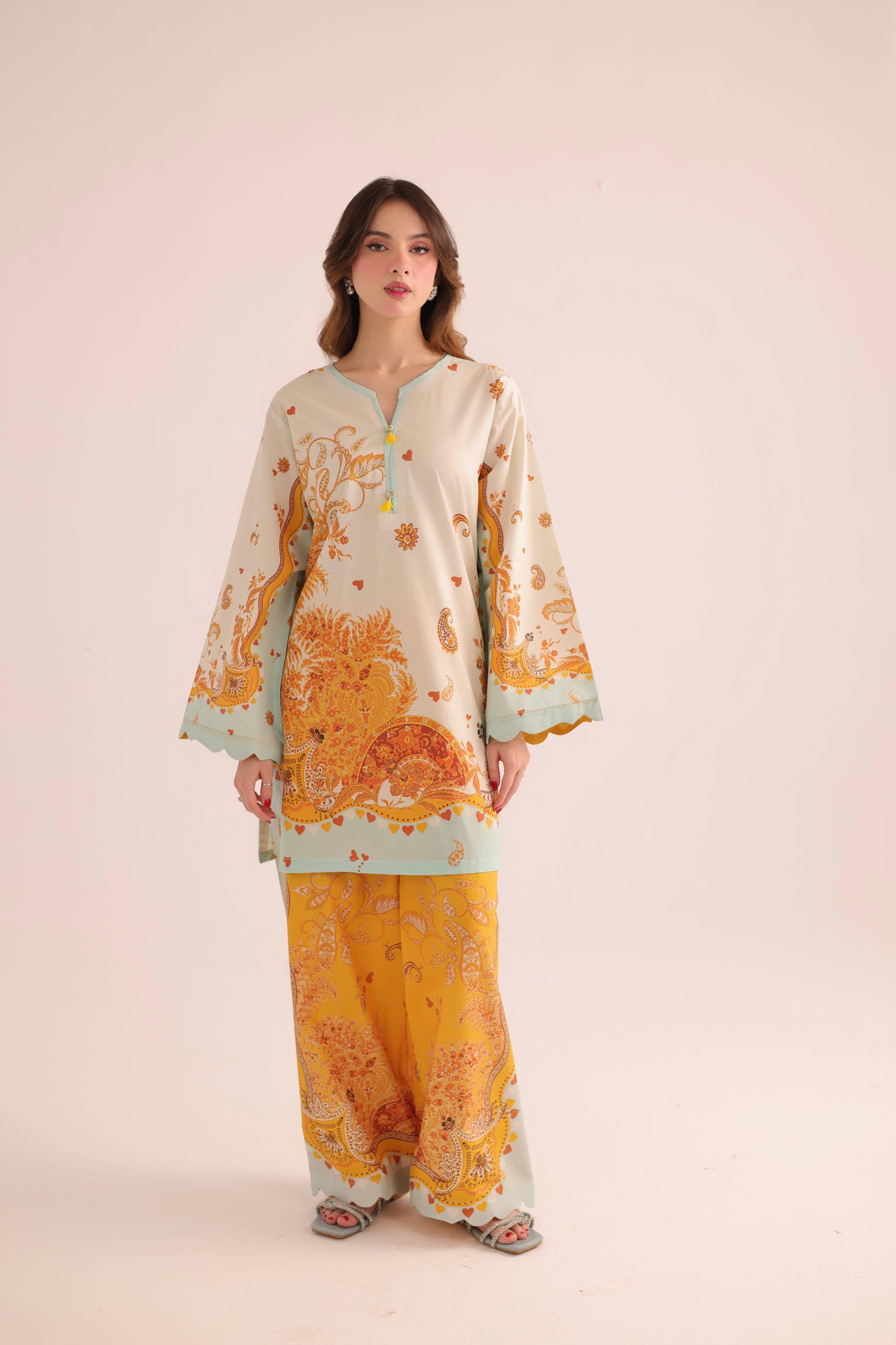 2PC Summer Lawn Dress- PRT L42966