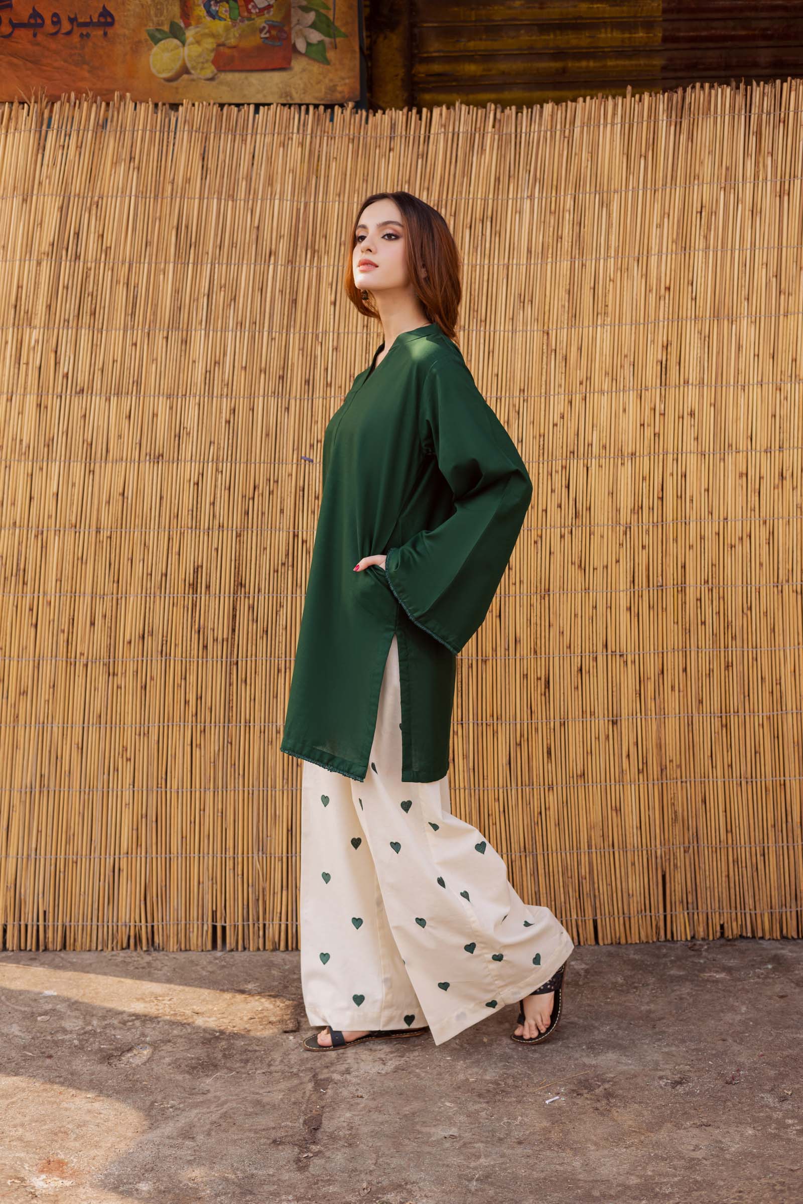 2PC Embroidered MSK 05 – Bottle Green