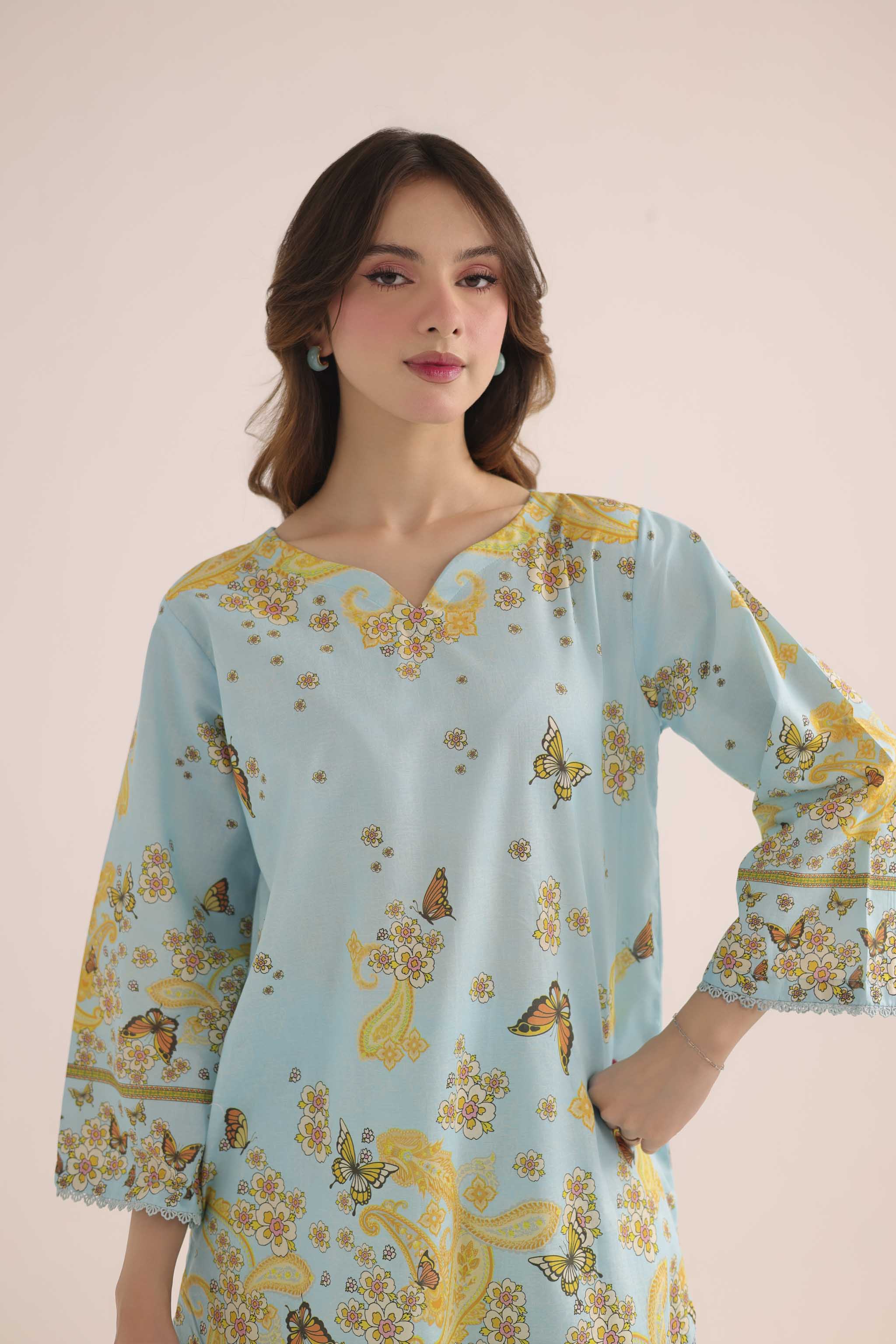 2PC Summer Lawn Dress- PRT L42986