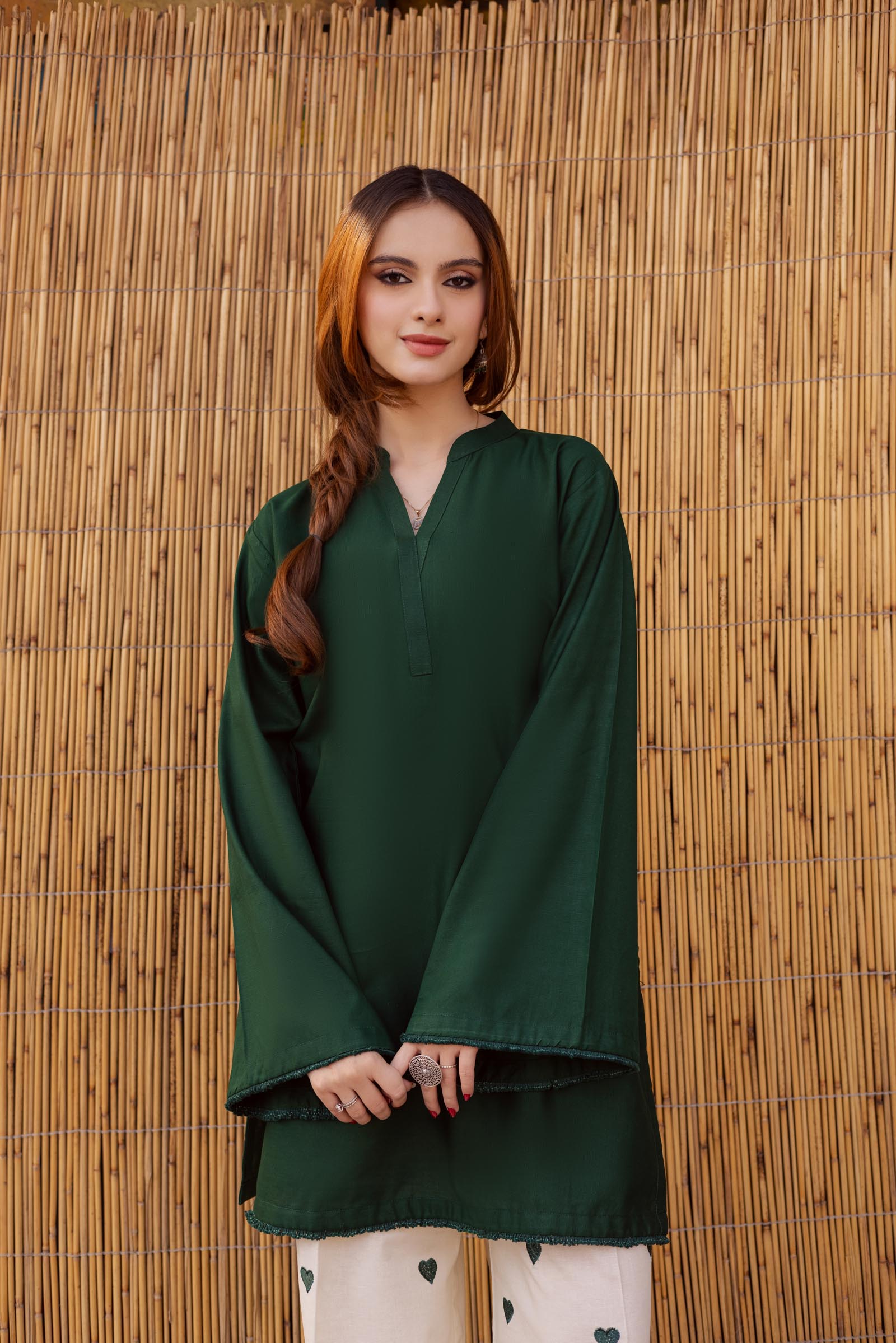 2PC Embroidered MSK 05 – Bottle Green