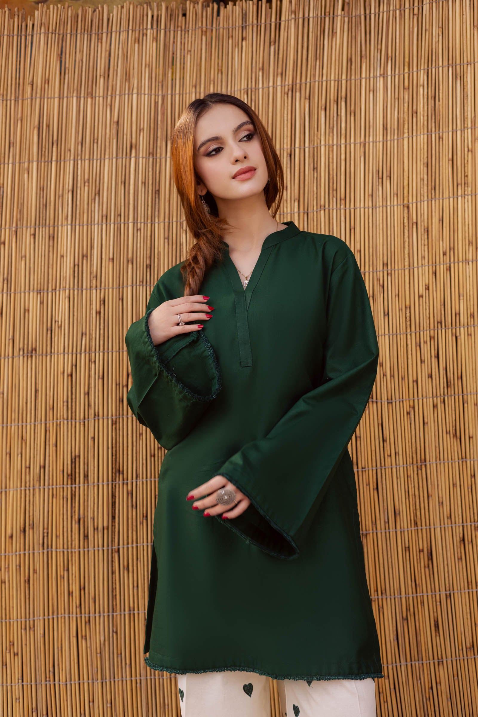 2PC Embroidered MSK 05 – Bottle Green