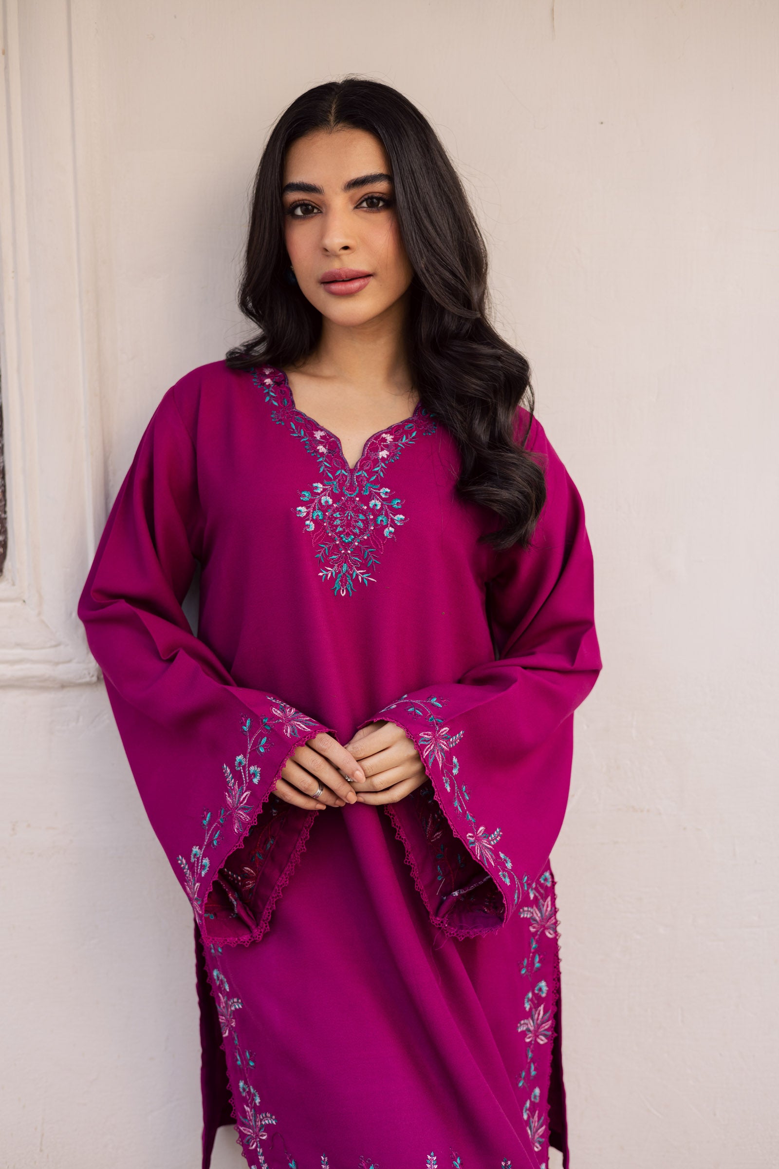 2PC Winter Embroidered Dress-1177