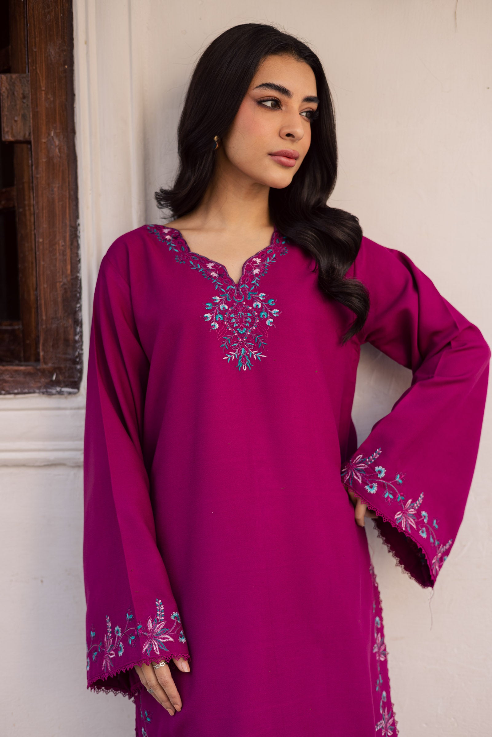 2PC Winter Embroidered Dress-1177