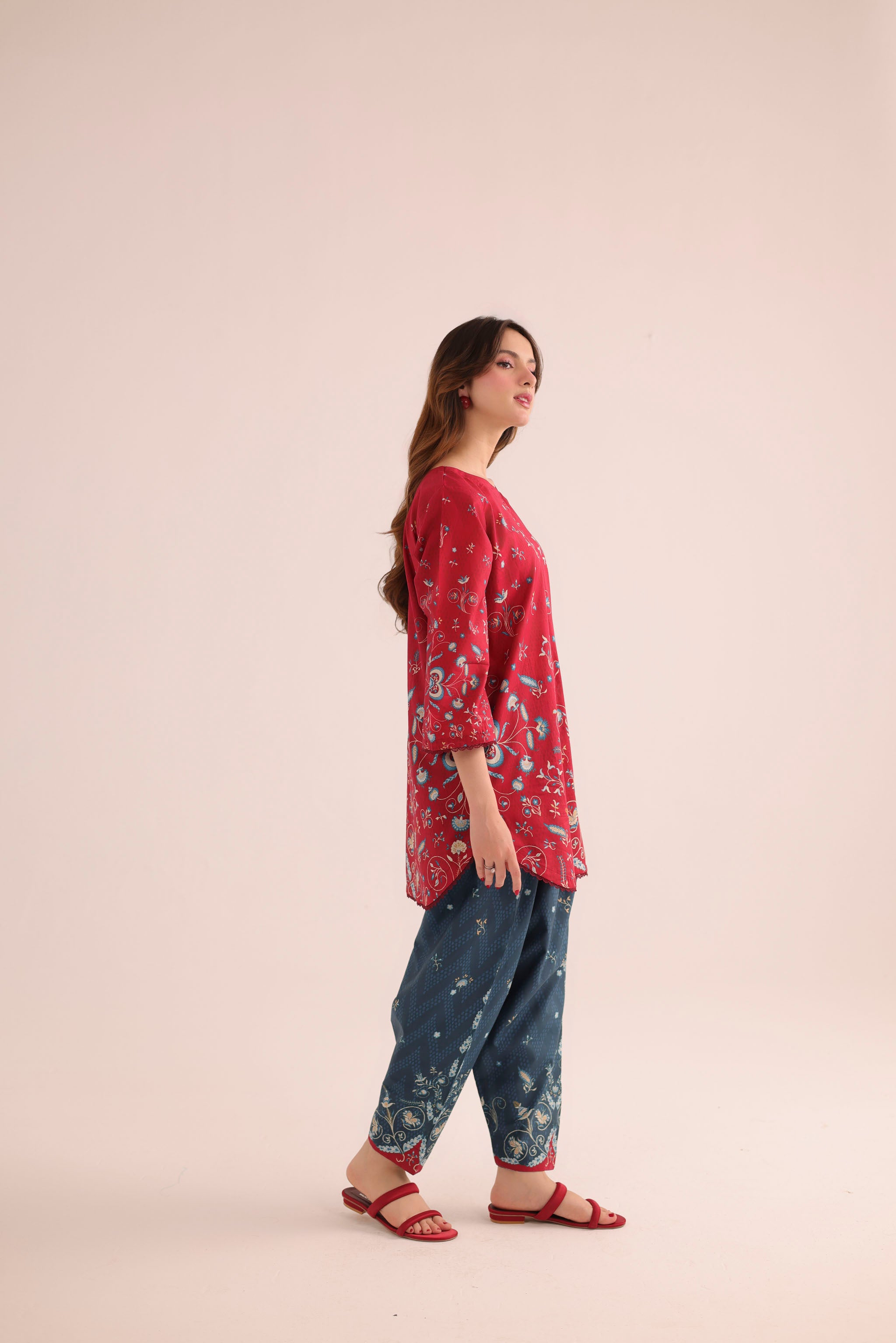 2PC Summer Lawn Dress- PRT L42958