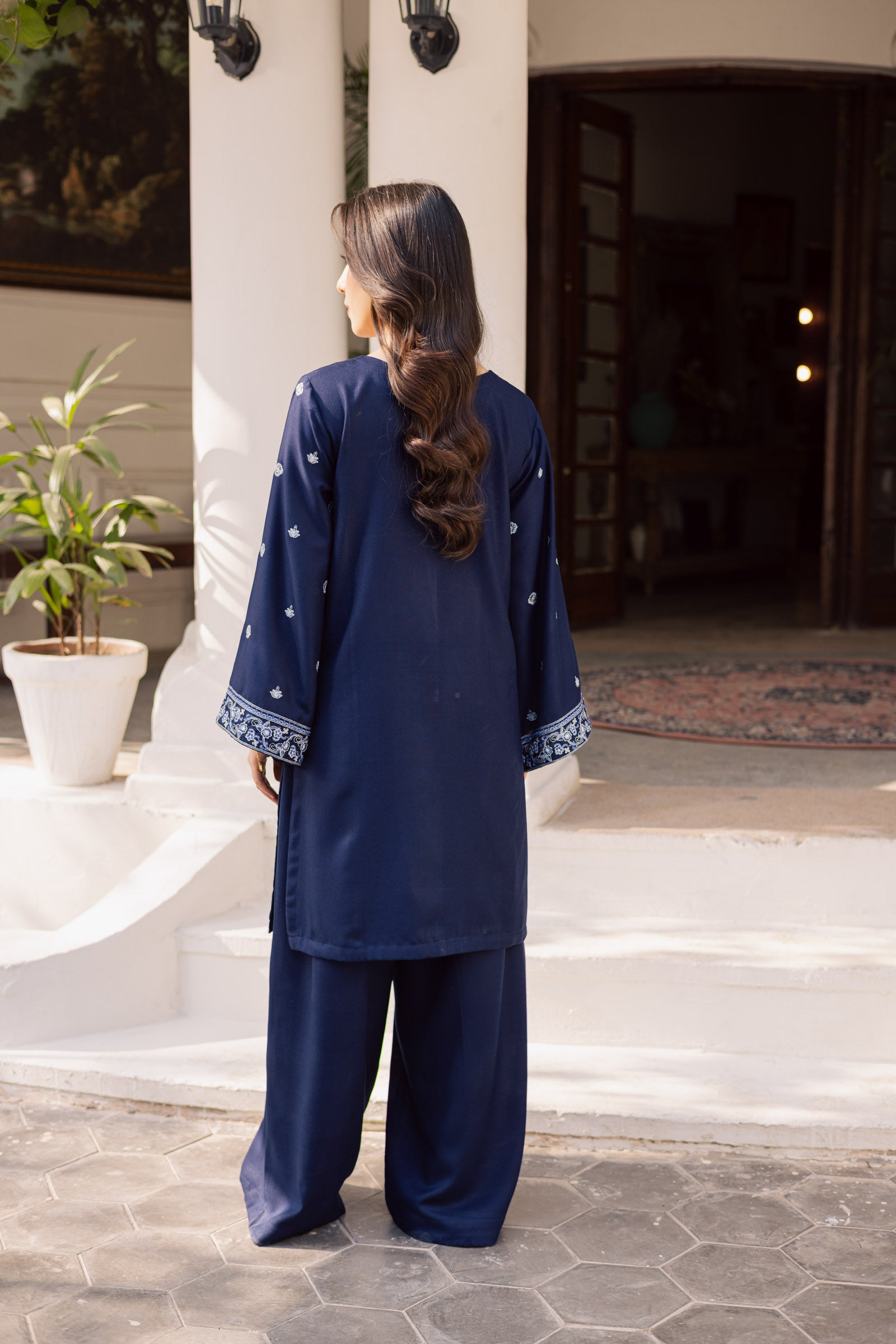 2PC Winter Embroidered Dress - 1192