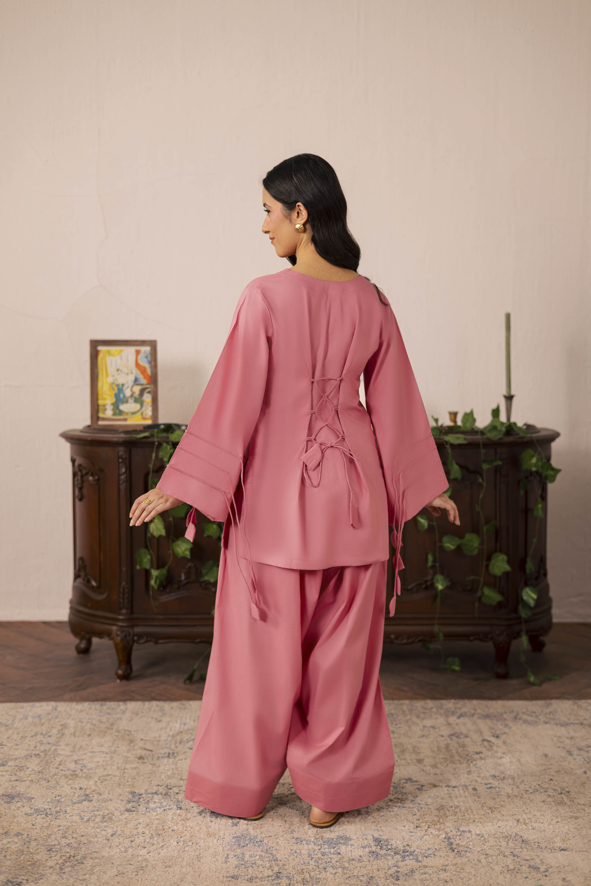 2PC Corset Dress - 02 Pink
