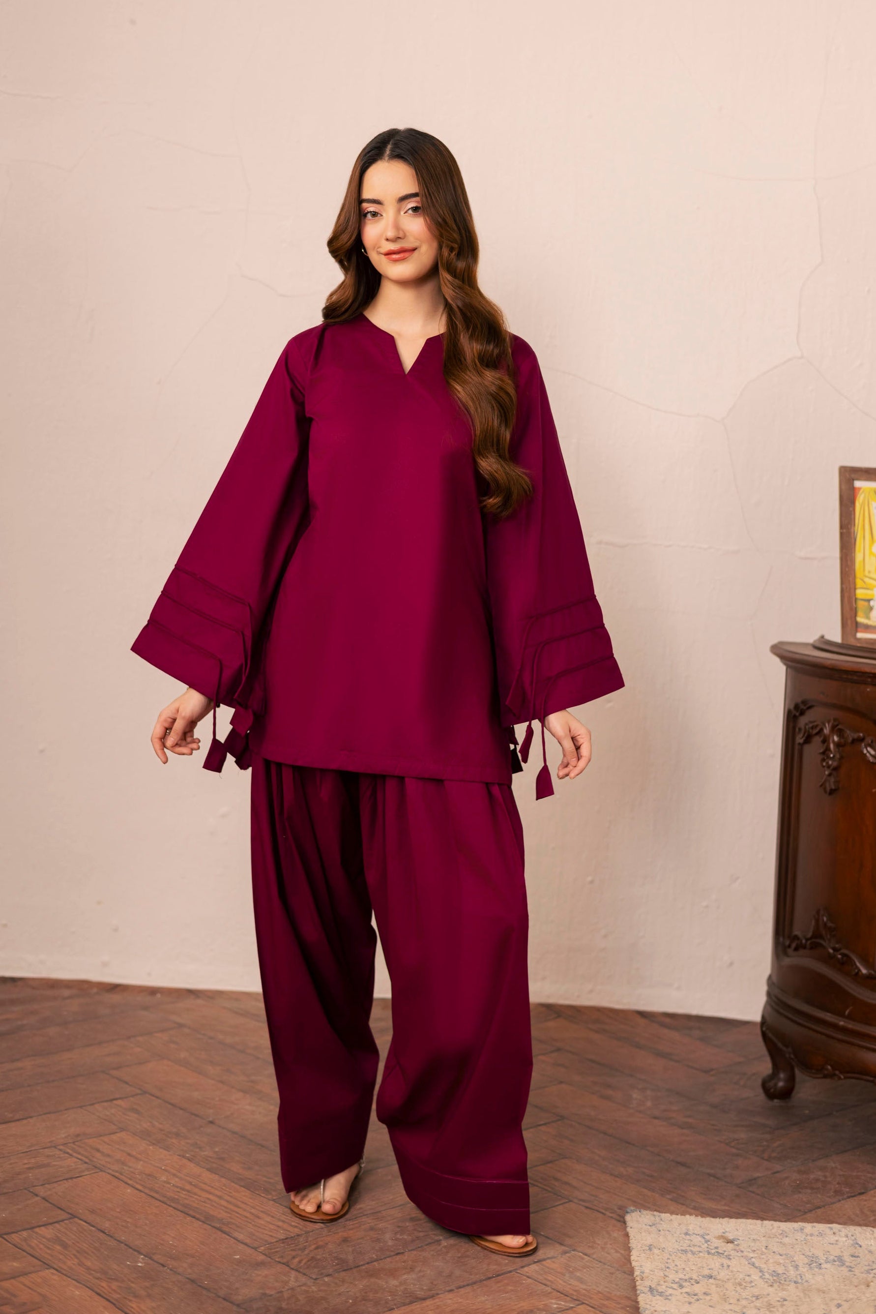 2PC Corset Dress - 08 Dark Plum