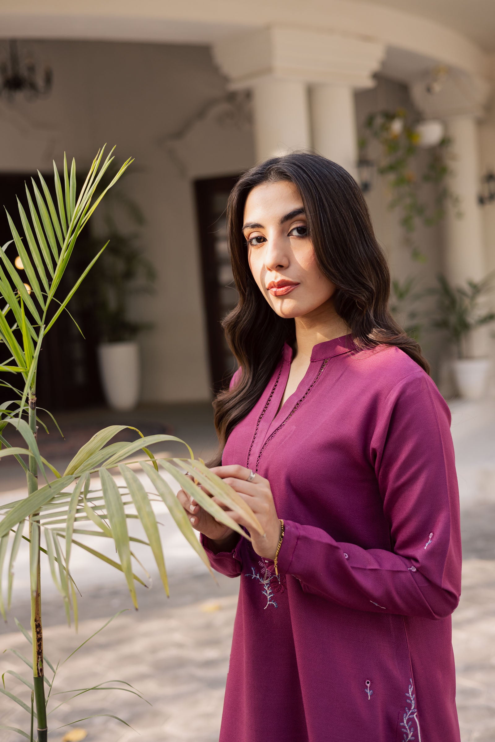 2PC Winter Embroidered Dress - 1212