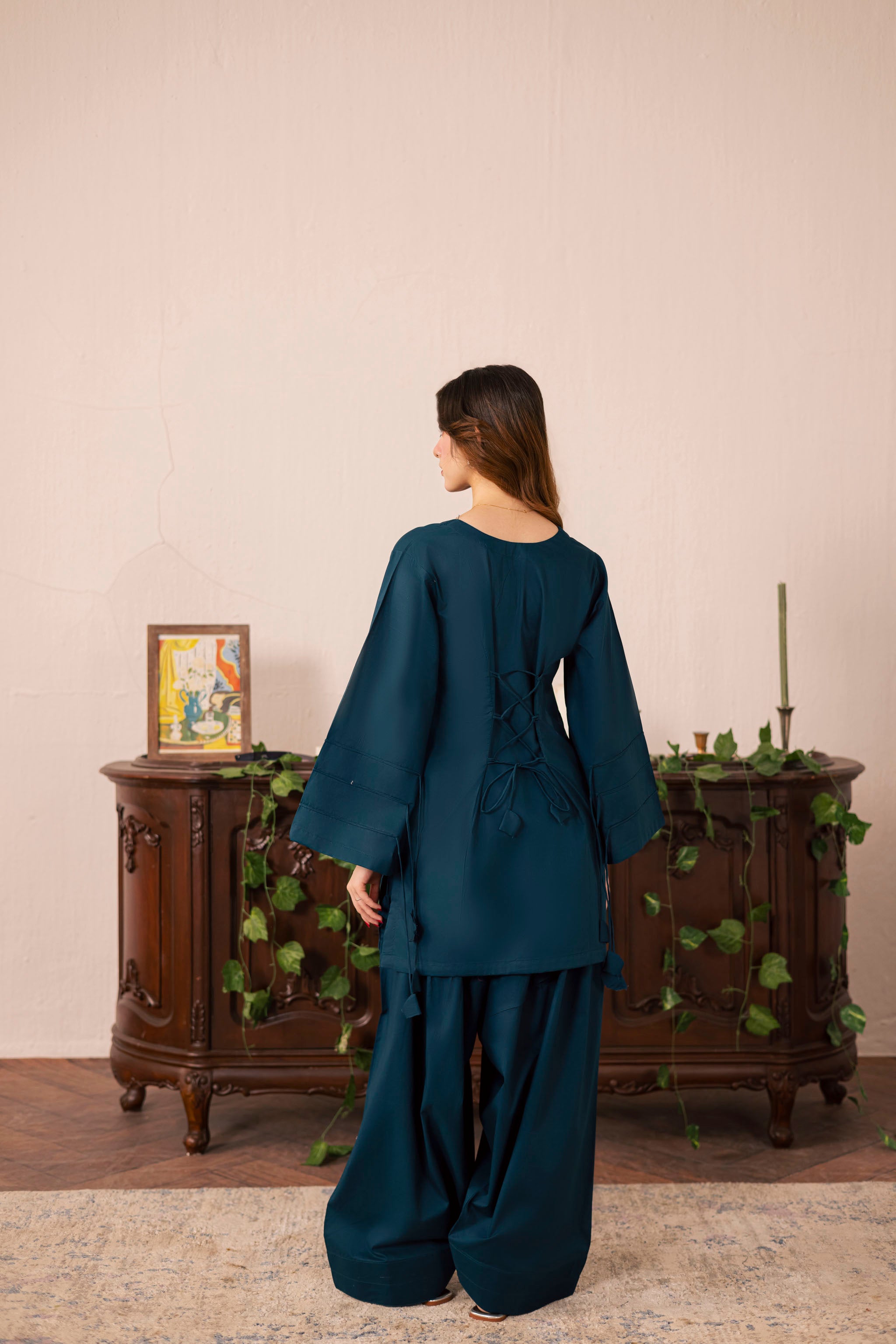 2PC Corset Dress - 06 Teal