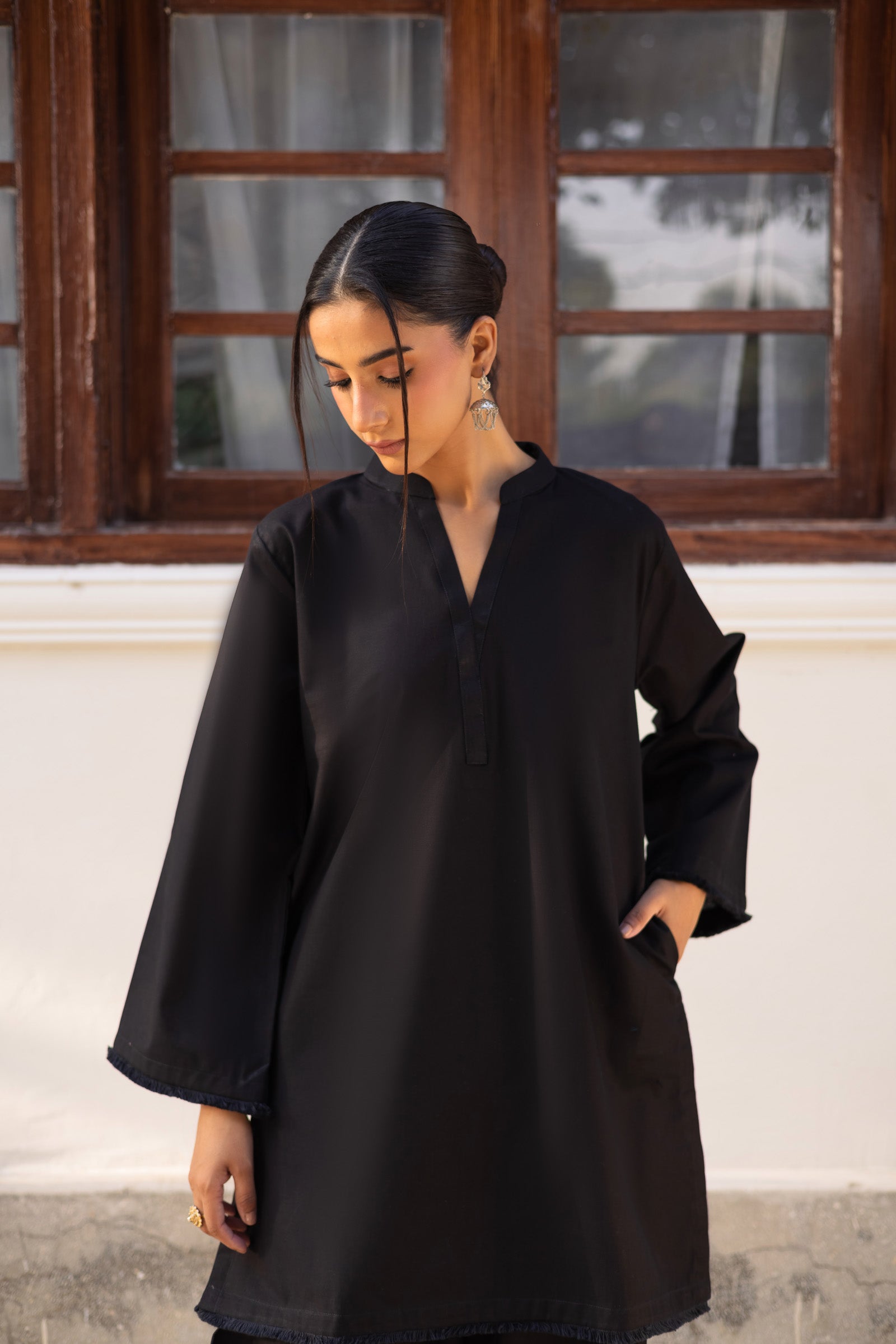 2 PC Khaddar Solid FSK 03 – Black