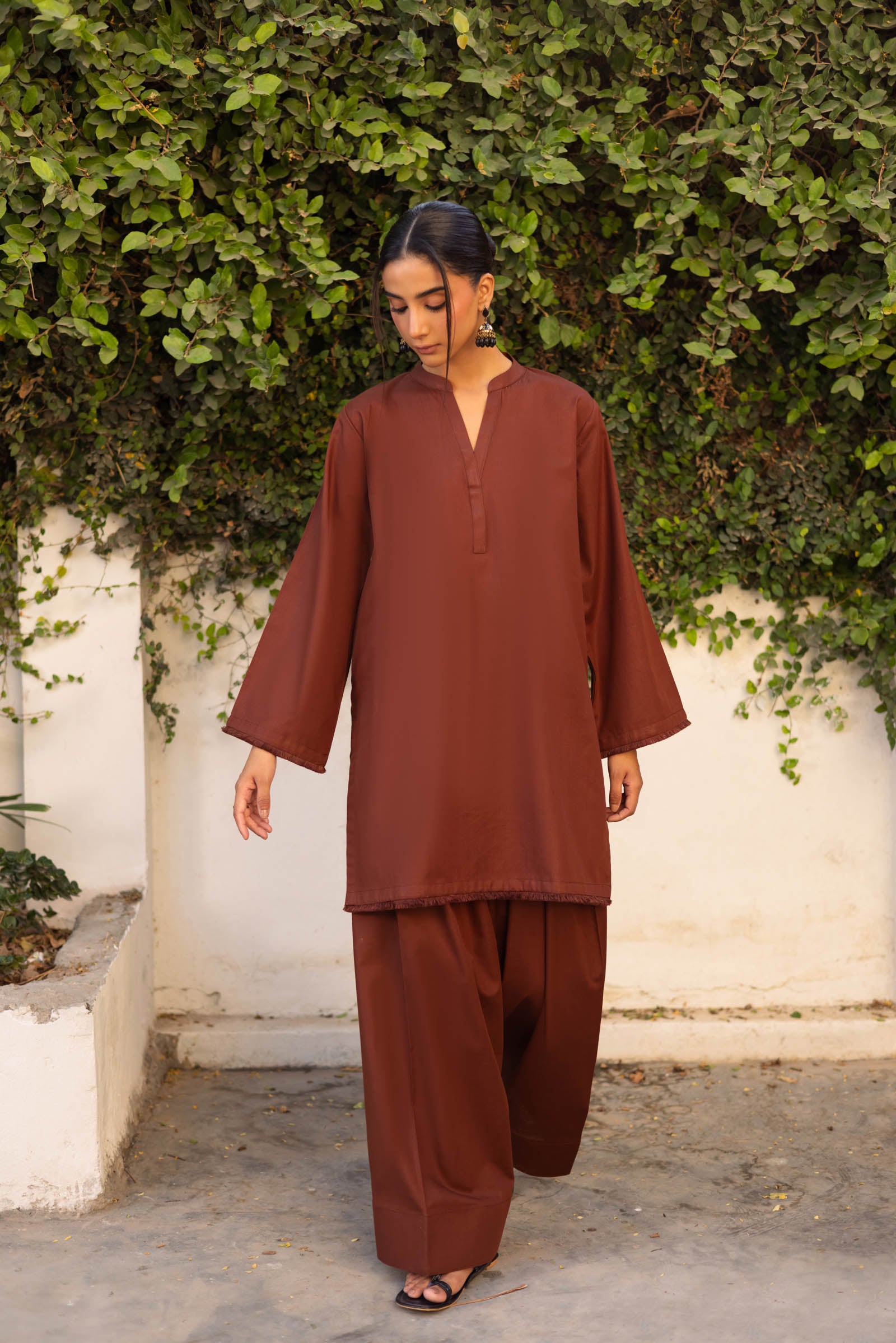 2 PC Khaddar Solid FSK 03 – Chocolate Brown