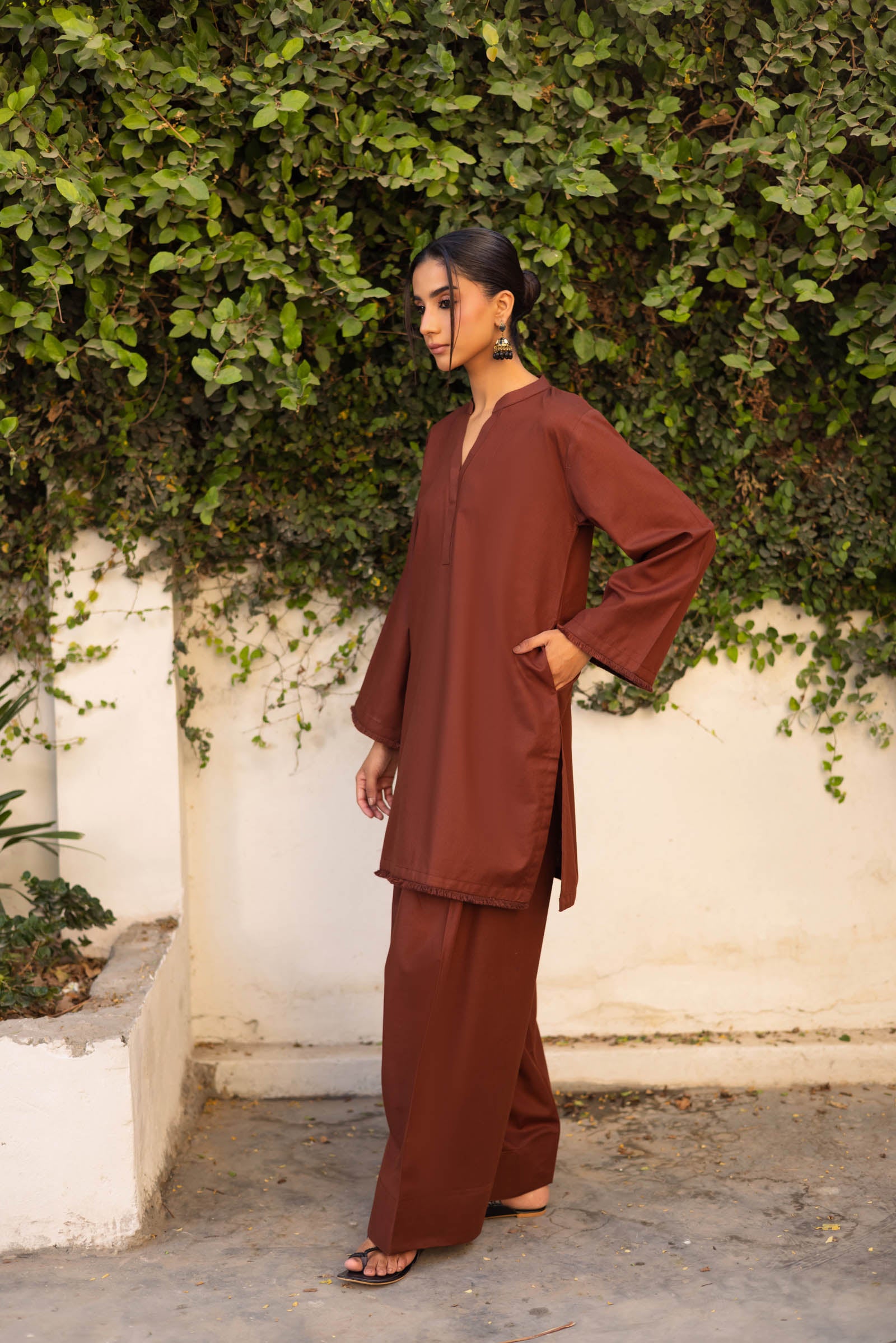 2 PC Khaddar Solid FSK 03 – Chocolate Brown