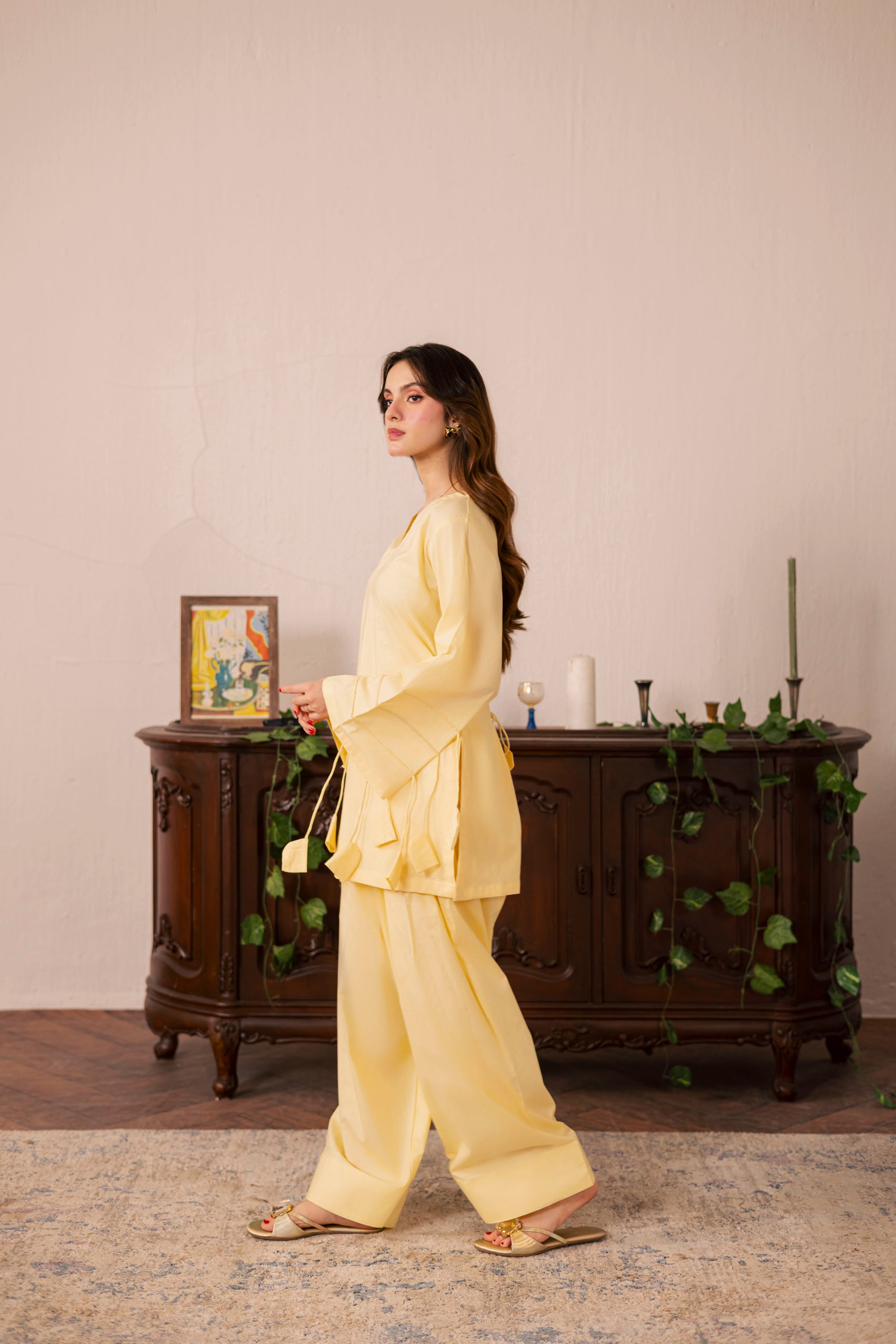 2PC Corset Dress - 04 Butter Yellow