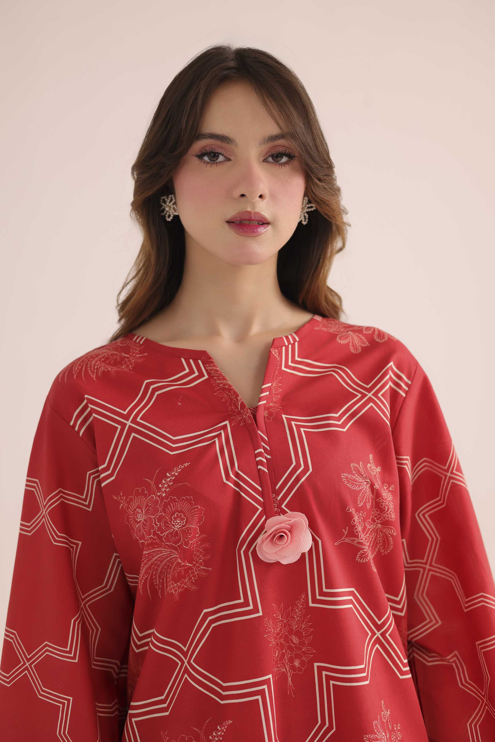 2PC Summer Lawn Dress- PRT L42726