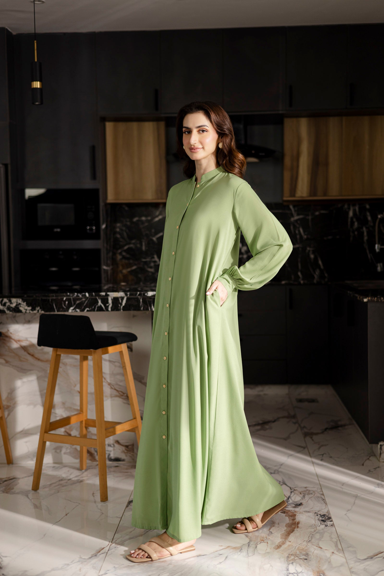 Solid 2PC Dress - SP-05 Mint Green