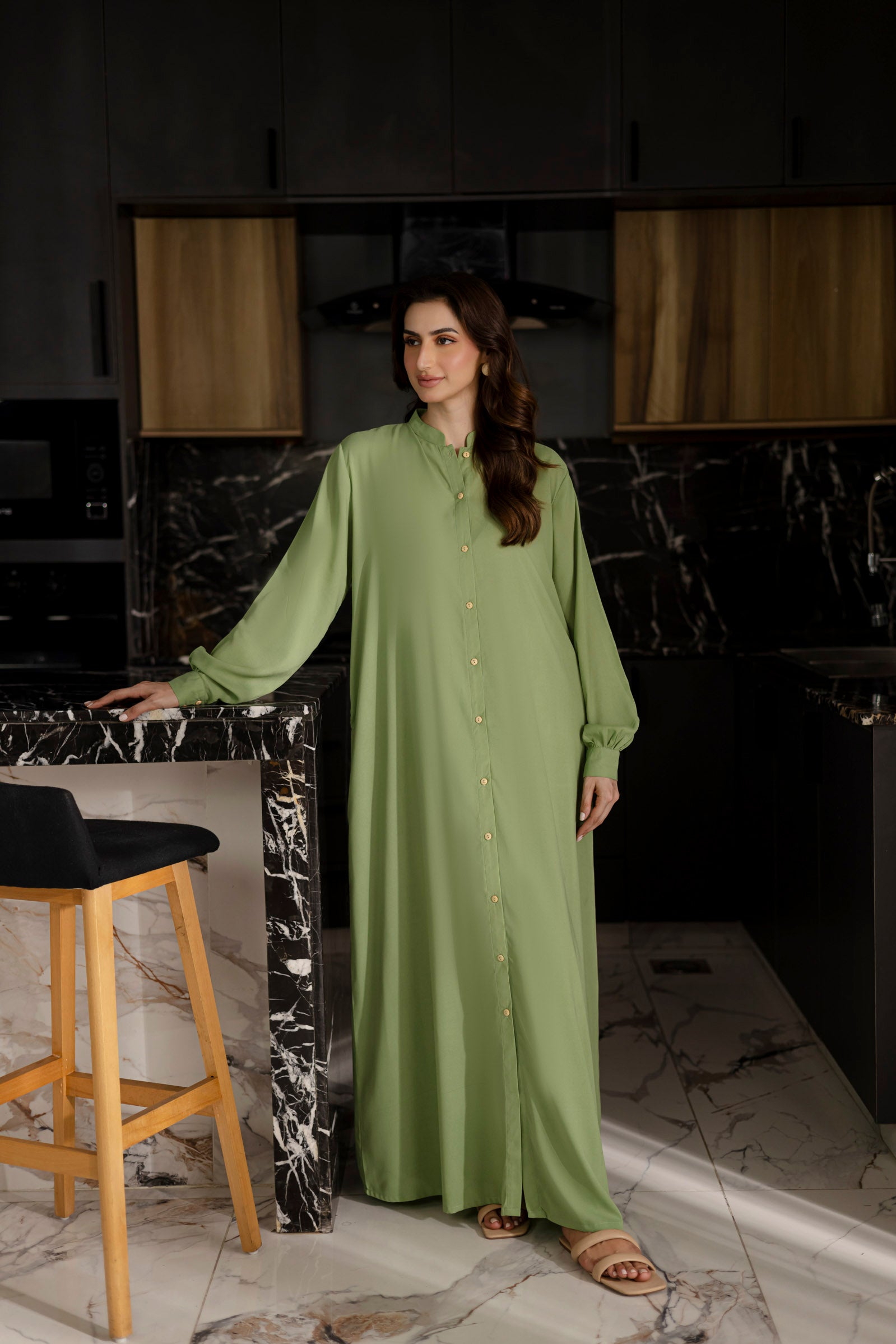 Solid 2PC Dress - SP-05 Mint Green