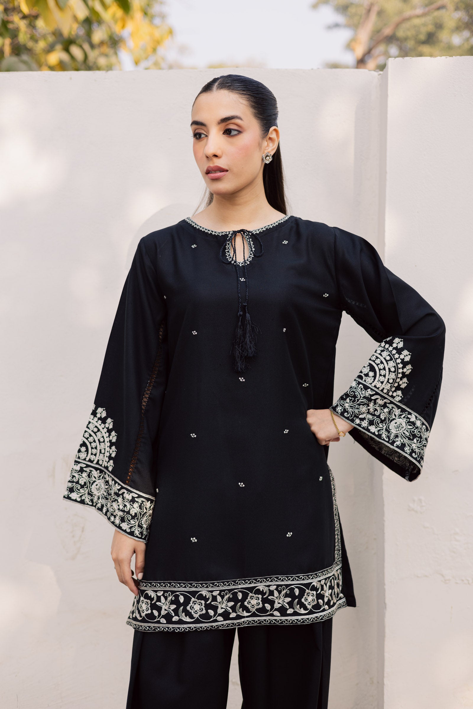 2PC Winter Embroidered Dress - 1201