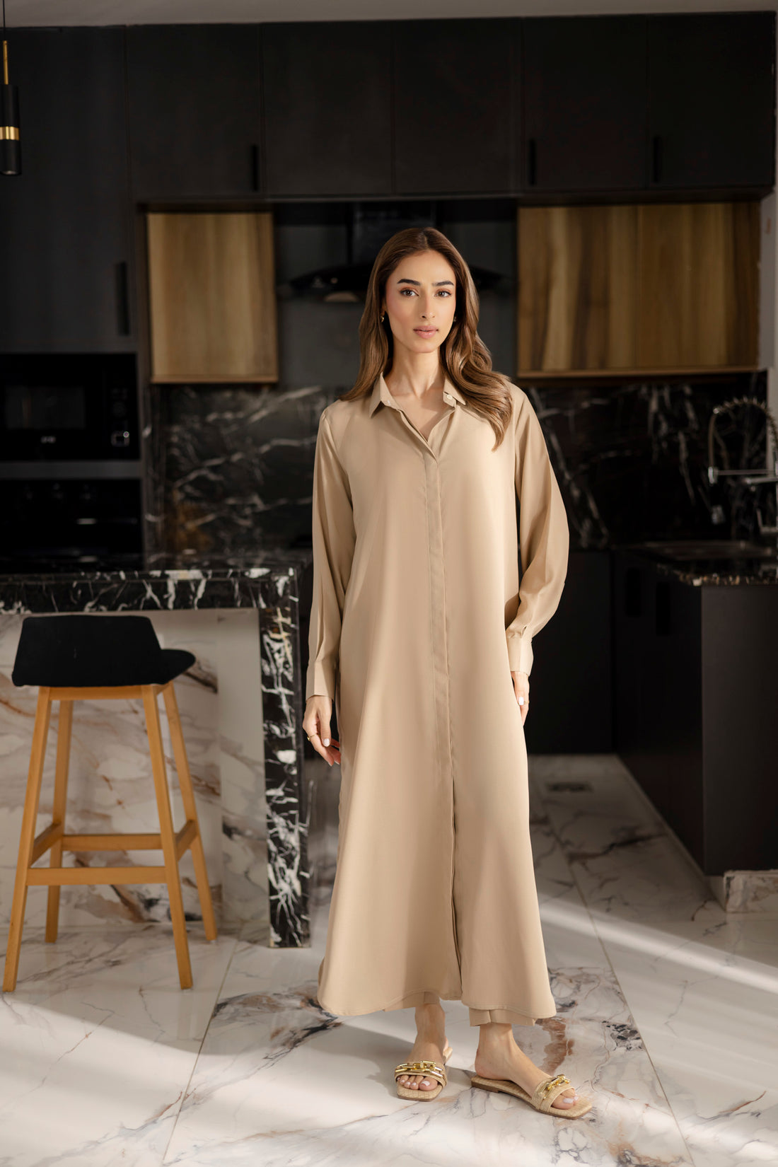 Solid 2PC Dress - SP-02 Skin