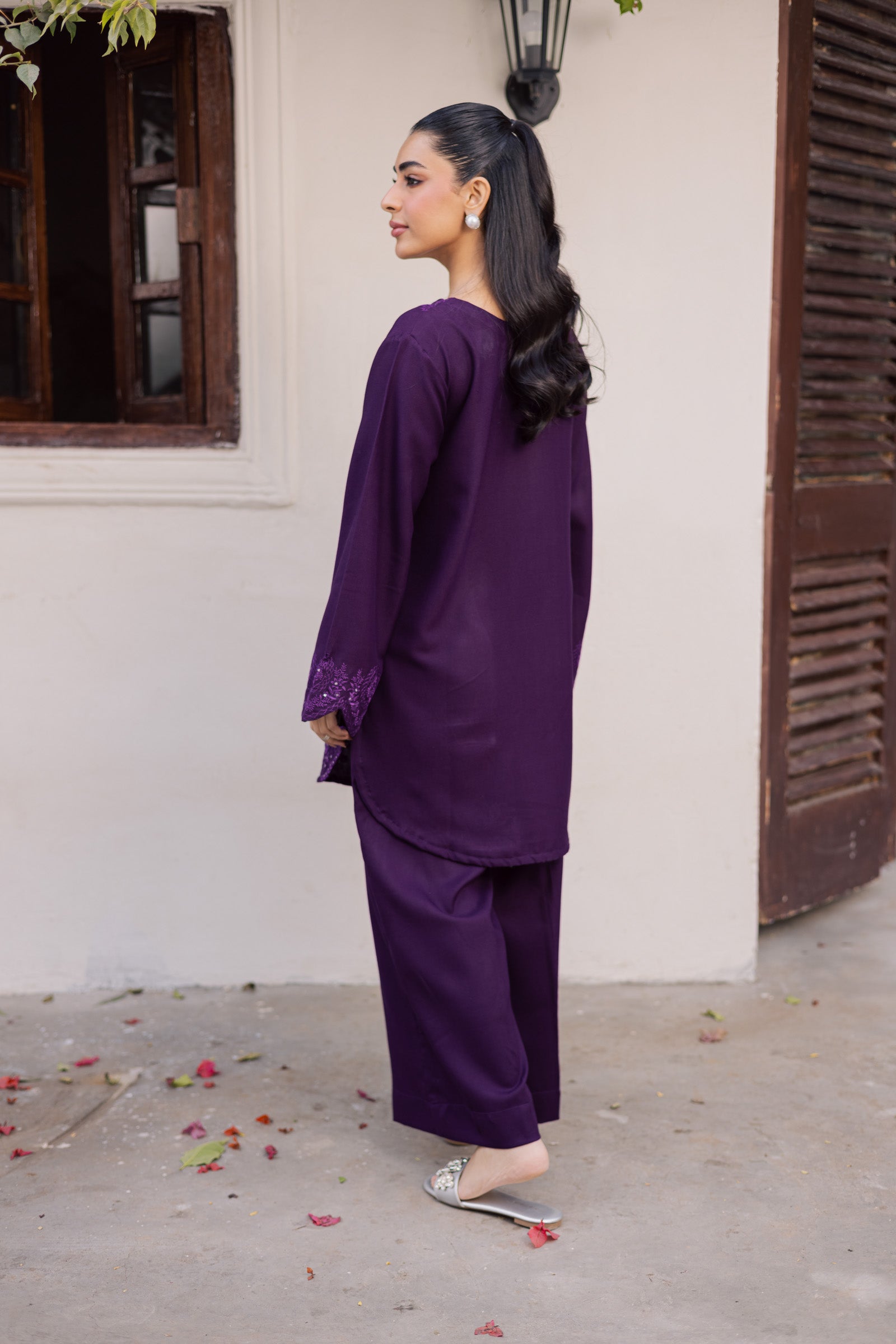 2PC Winter Embroidered Dress - 1209