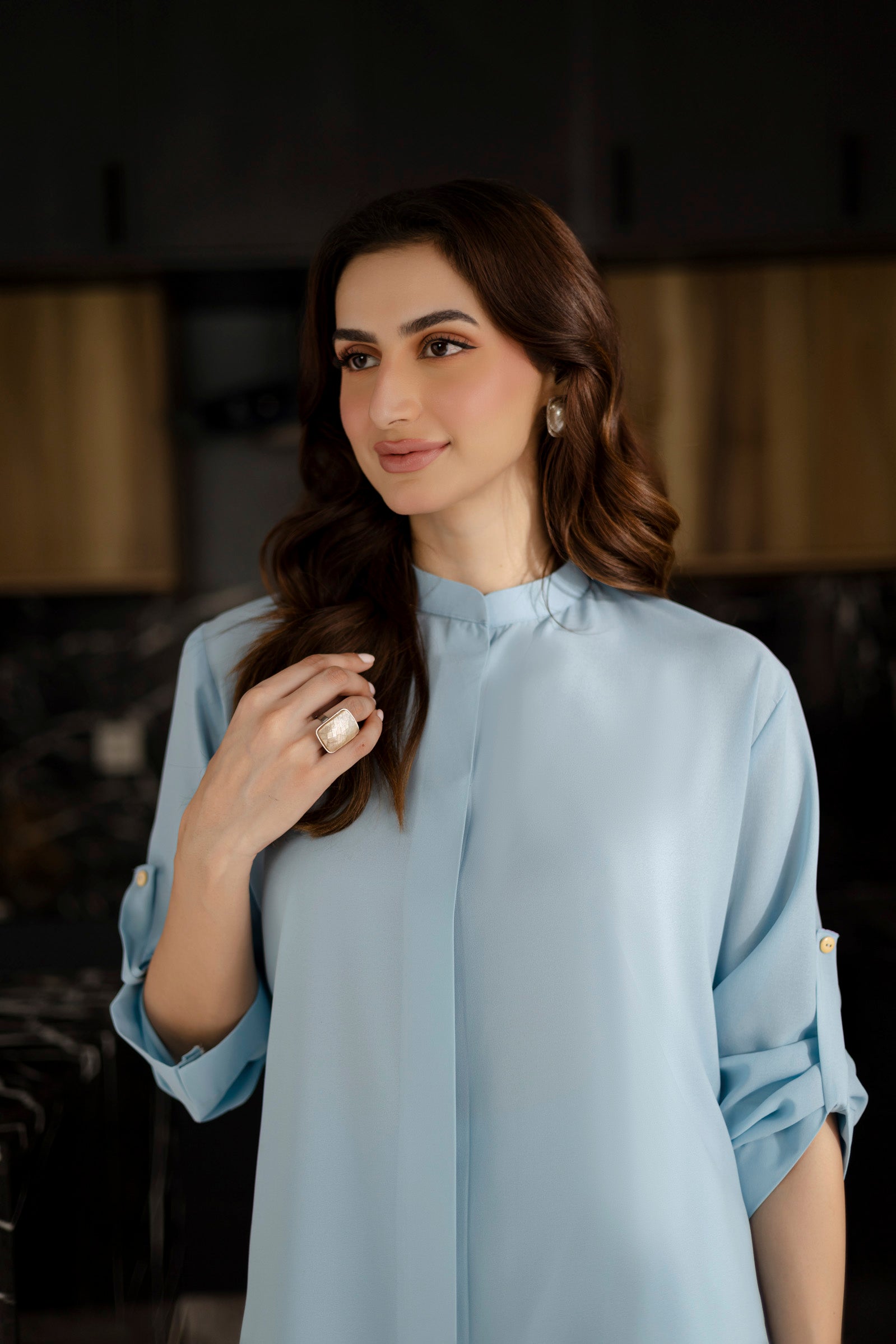 Solid 2PC Dress - SP-01 Ice Blue