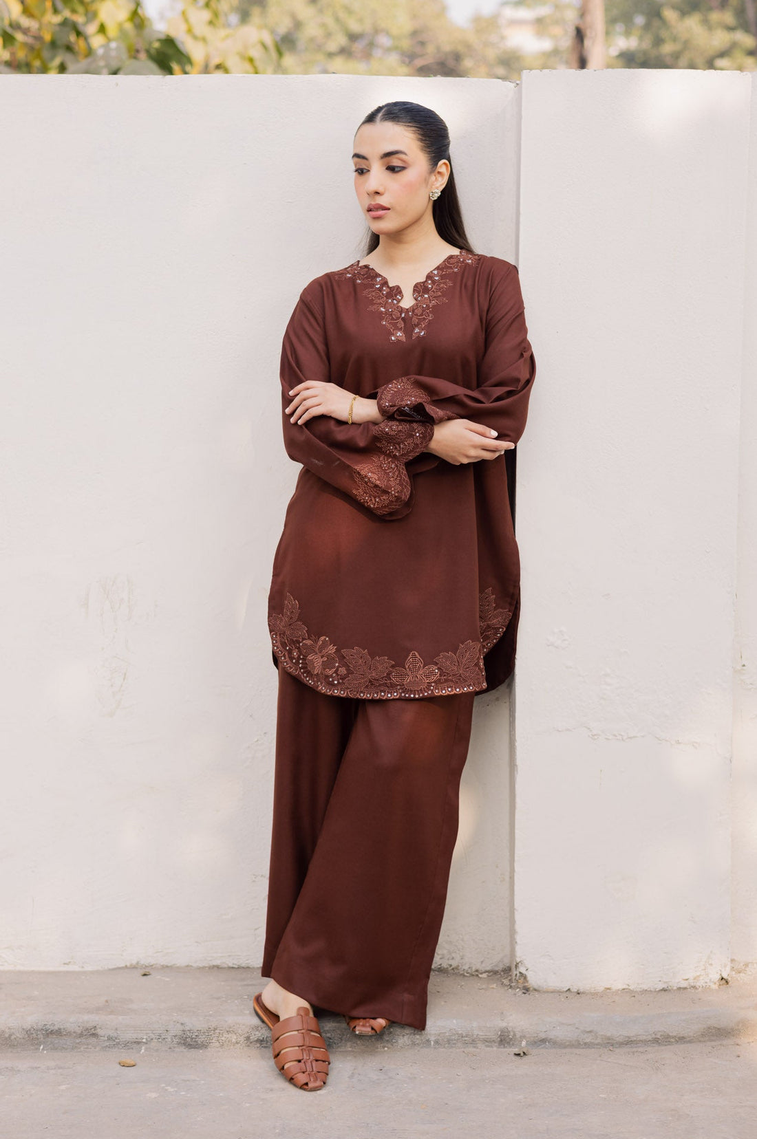2PC Winter Embroidered Dress - 1210
