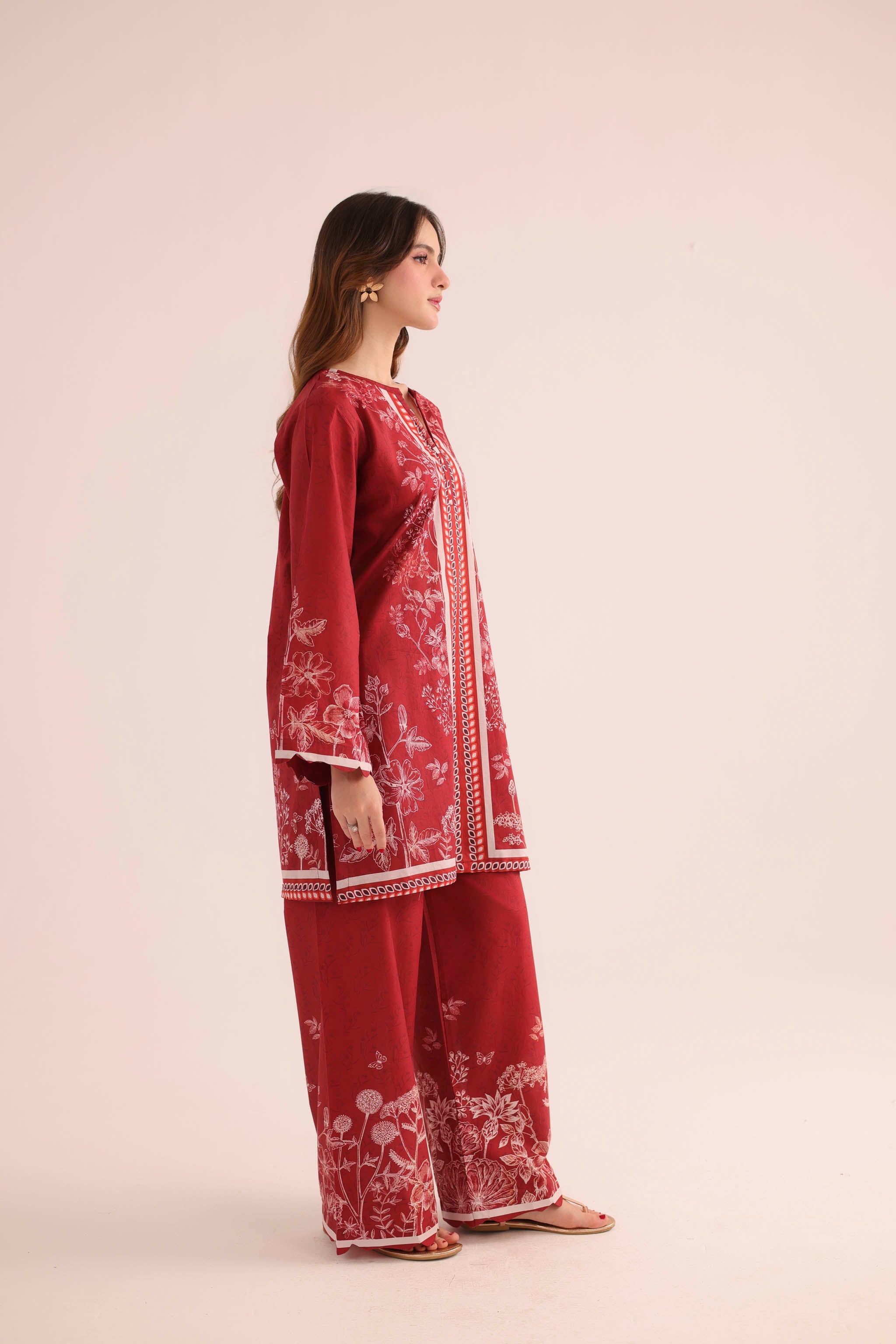 2PC Summer Lawn Dress- PRT L42977