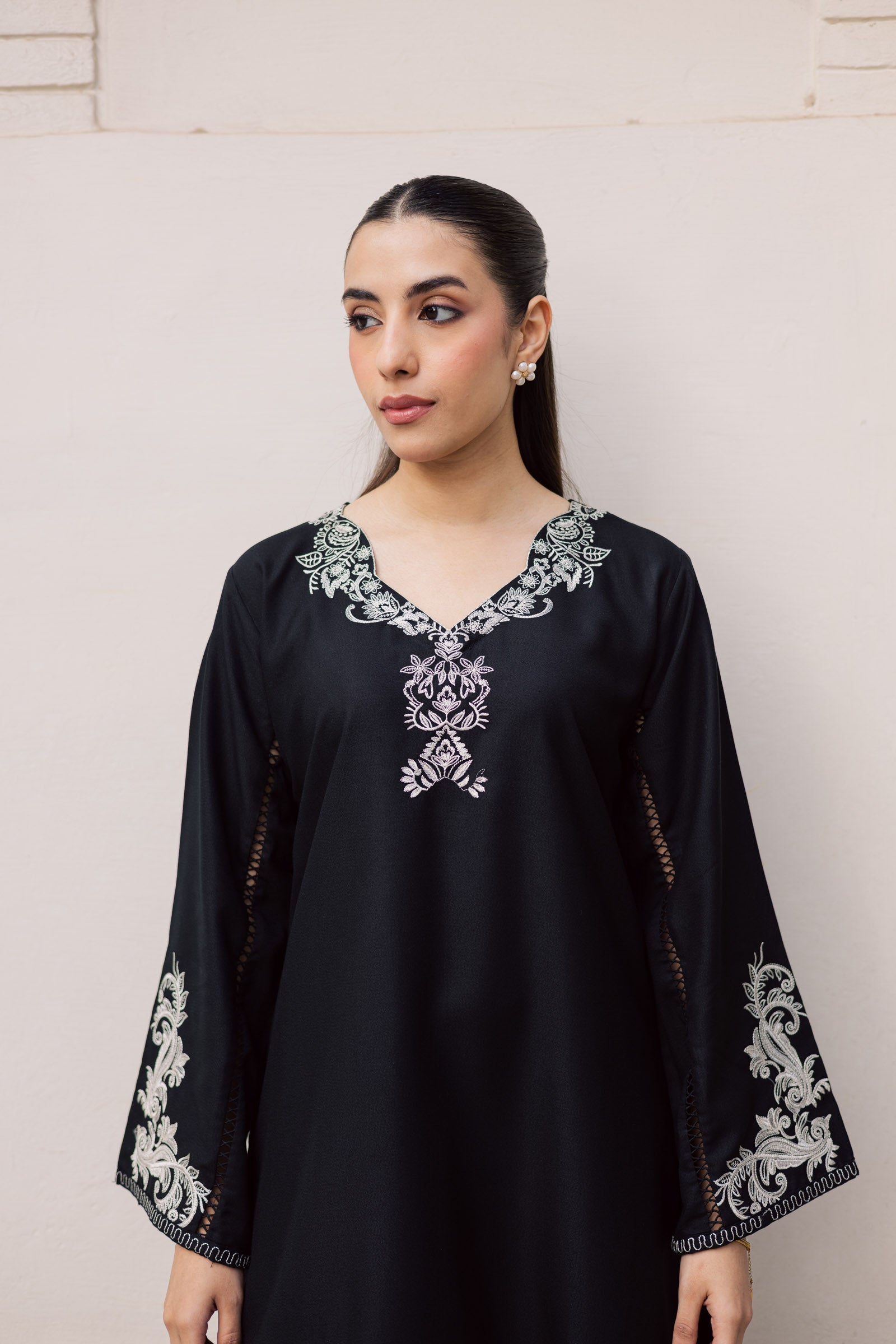 2PC Winter Embroidered Dress - 1205